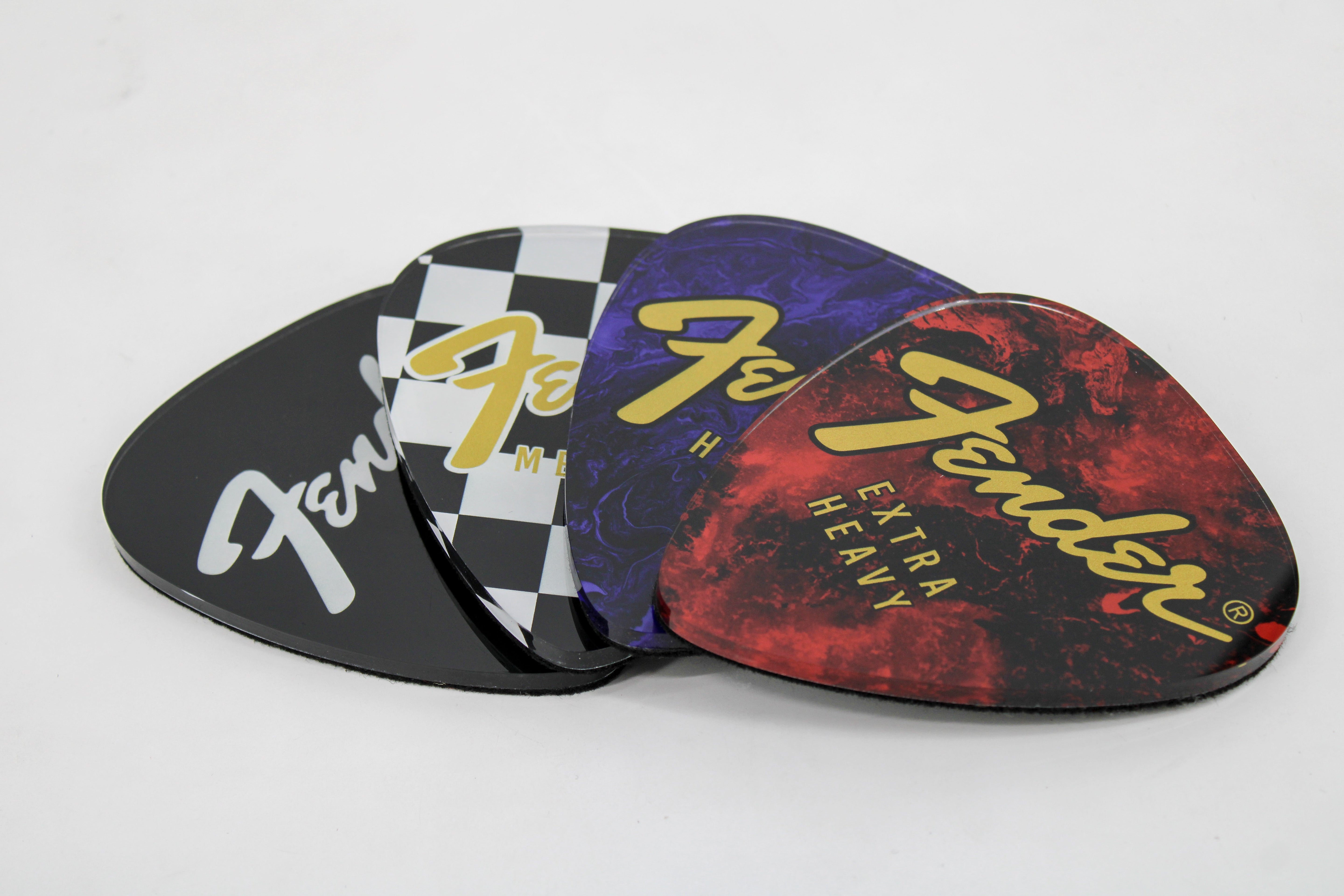 FENDER GUITAR PICK SHAPED COASTERS (SET OF 4)