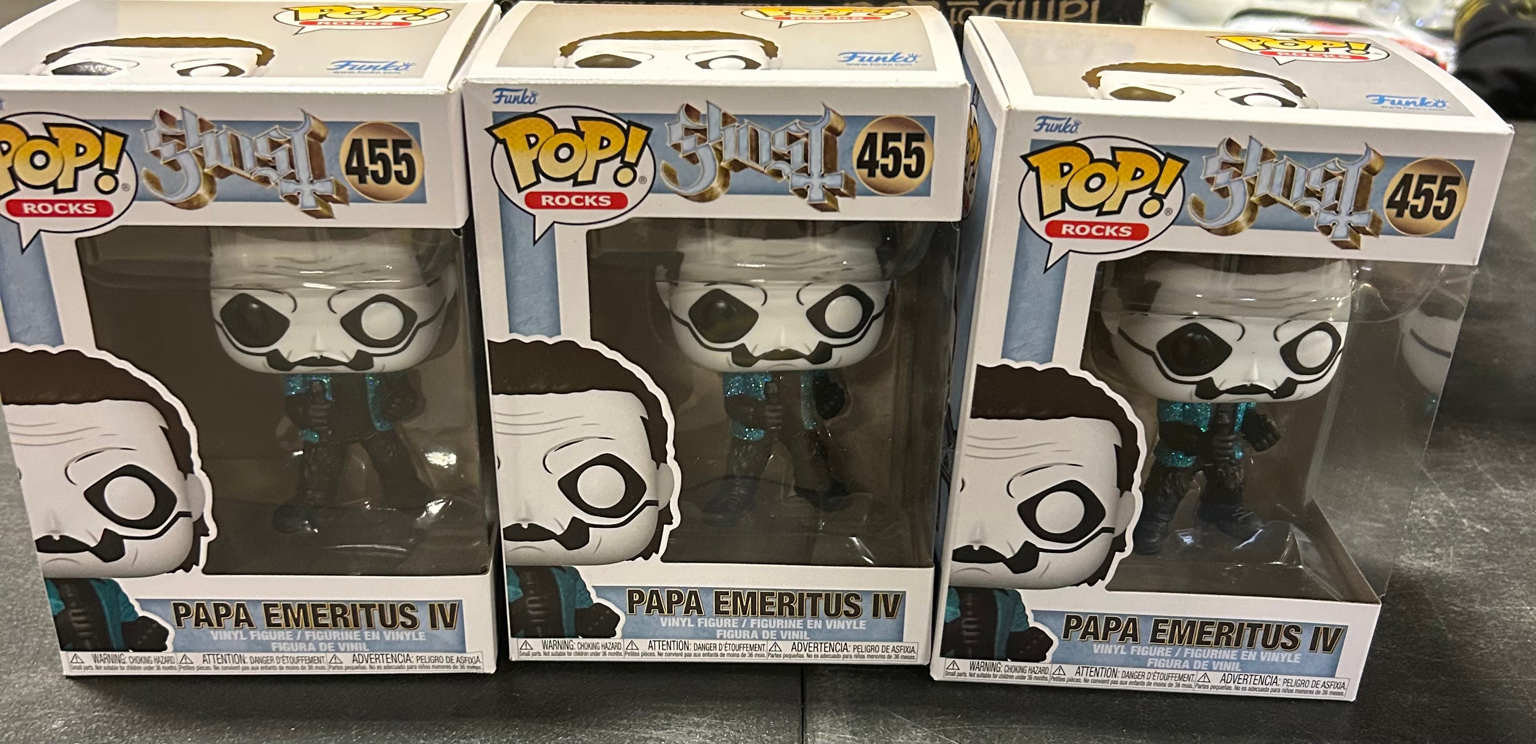 GHOST PAPA EMERITUS IV GLAM FUNKO POP! ROCKS FIGURE (Glitter) *BLEMISHED BOX*