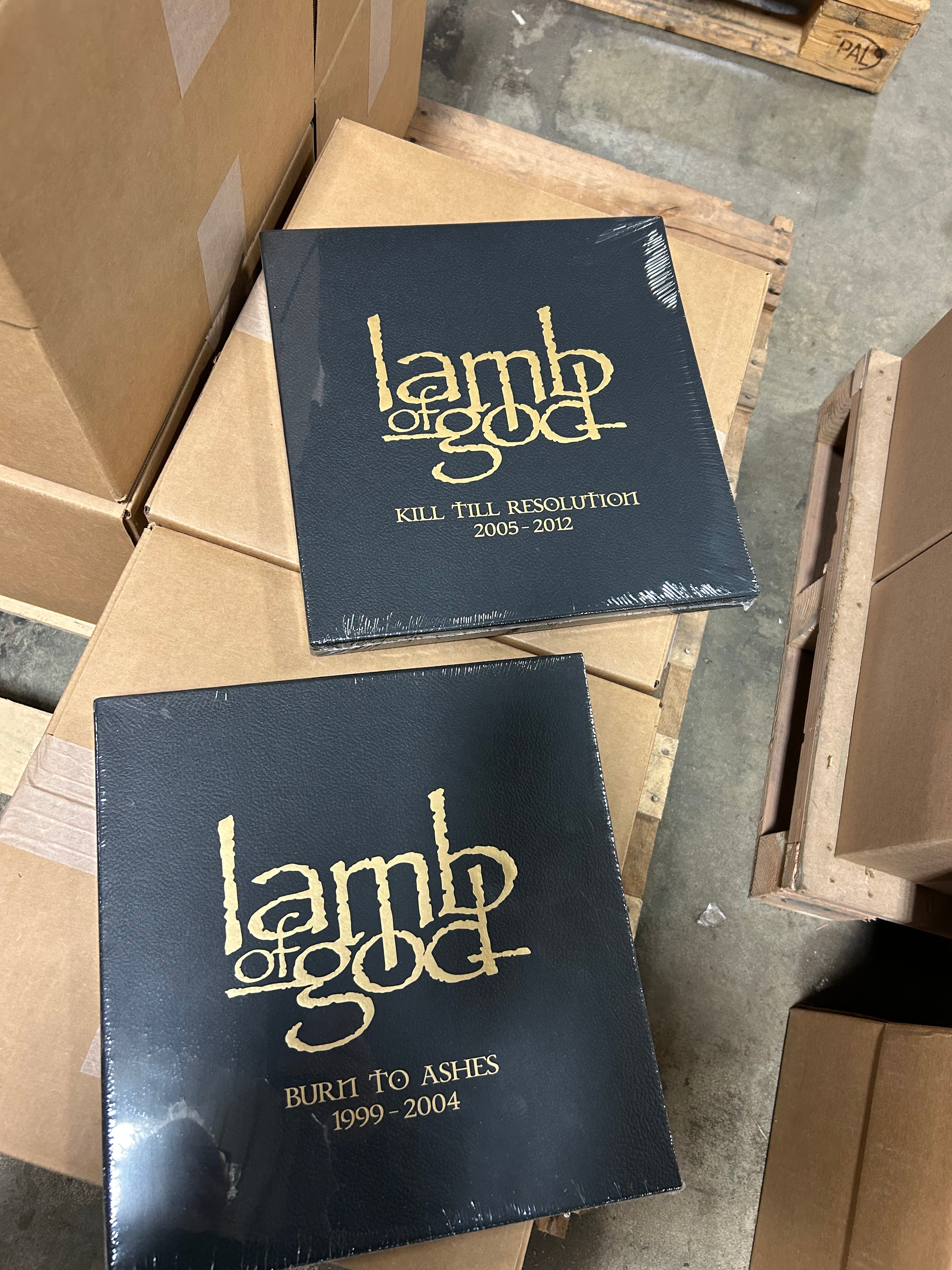 LAMB OF GOD x REVOLVER: 'BURN TO ASHES' (1999-2004)/'KILL TILL RESOLUTION' (2005-2012) LIMITED VINYL BOX SETS