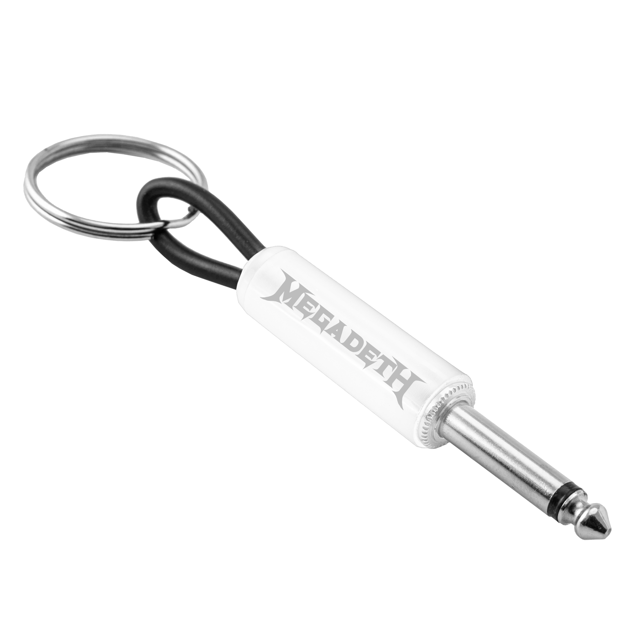 MEGADETH WHITEOUT WORDMARK GUITAR PLUG KEYCHAIN