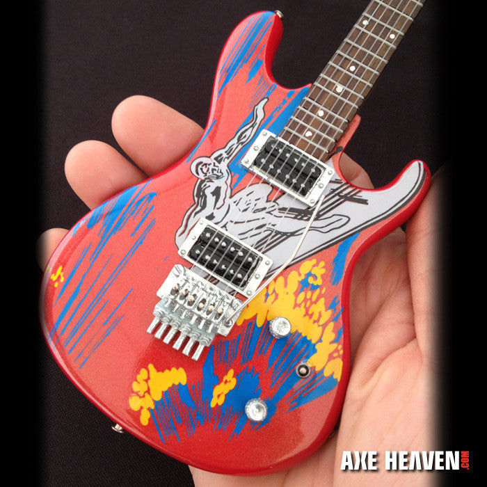 JOE SATRIANI SIGNATURE SILVER SURFER MINIATURE GUITAR REPLICA COLLECTIBLE