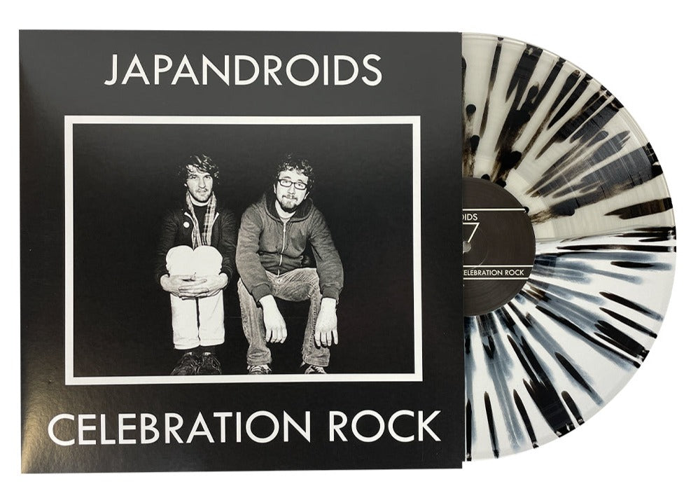 JAPANDROIDS 'CELEBRATION ROCK' LP (Limited Edition' Only 300 Made, Half White / Half Clear w/ Black Splatter Vinyl)