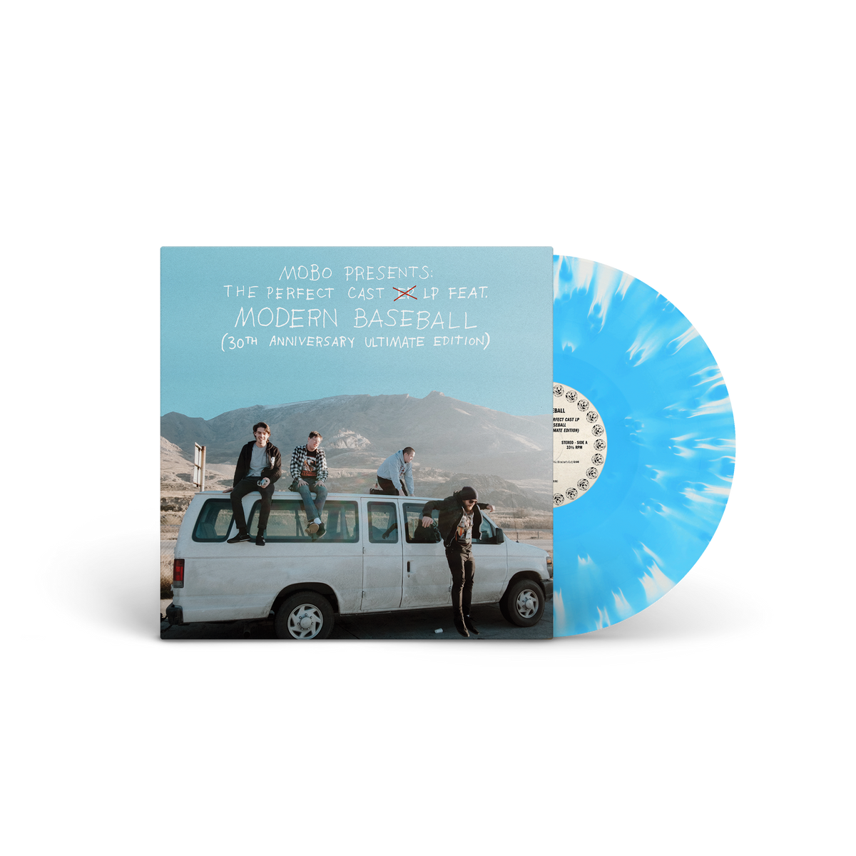 MODERN BASEBALL ‘MOBO PRESENTS: THE PERFECT CAST LP FEATURING MODERN BASEBALL’ 30TH ANNIVERSARY LP (Exclusive – Limited to 300, Cloudy Blue Vinyl)