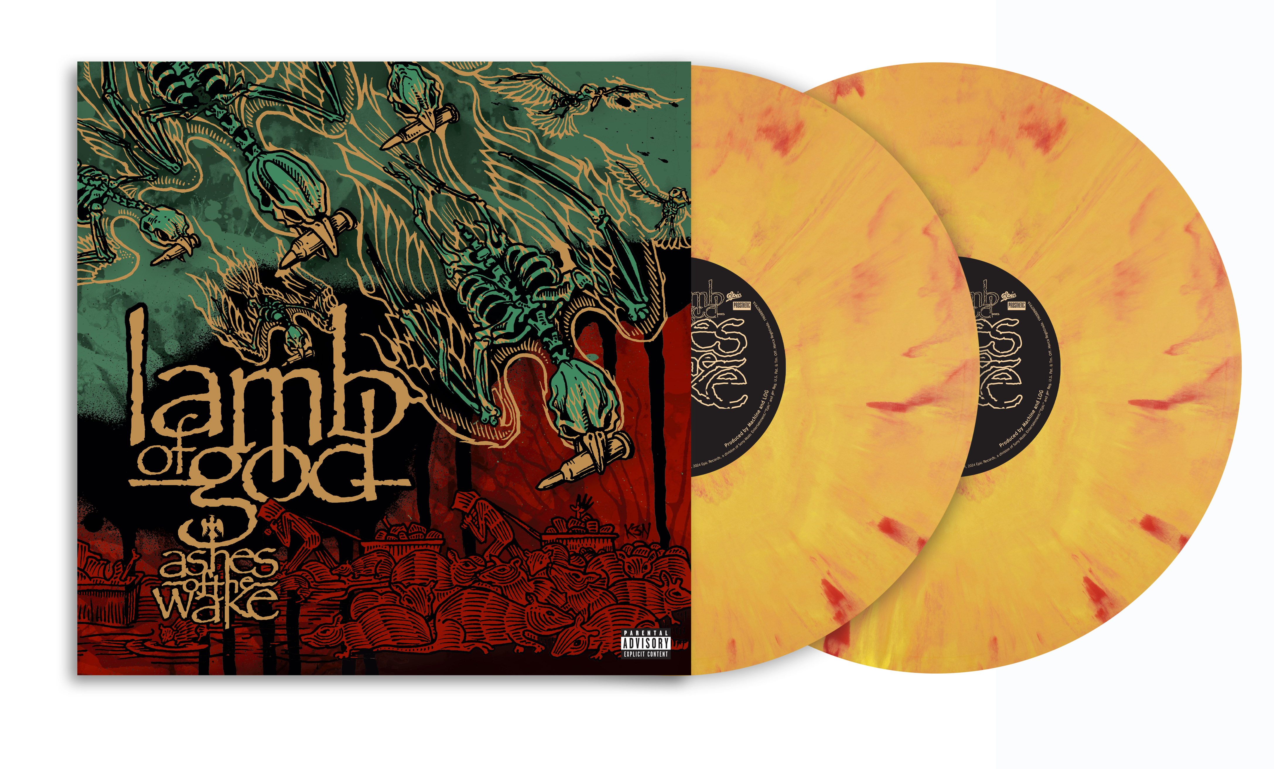 LAMB OF GOD ‘ASHES OF THE WAKE’ 2LP (Limited Edition – Only 500 Made, Orange w/ Red Smoke Vinyl)