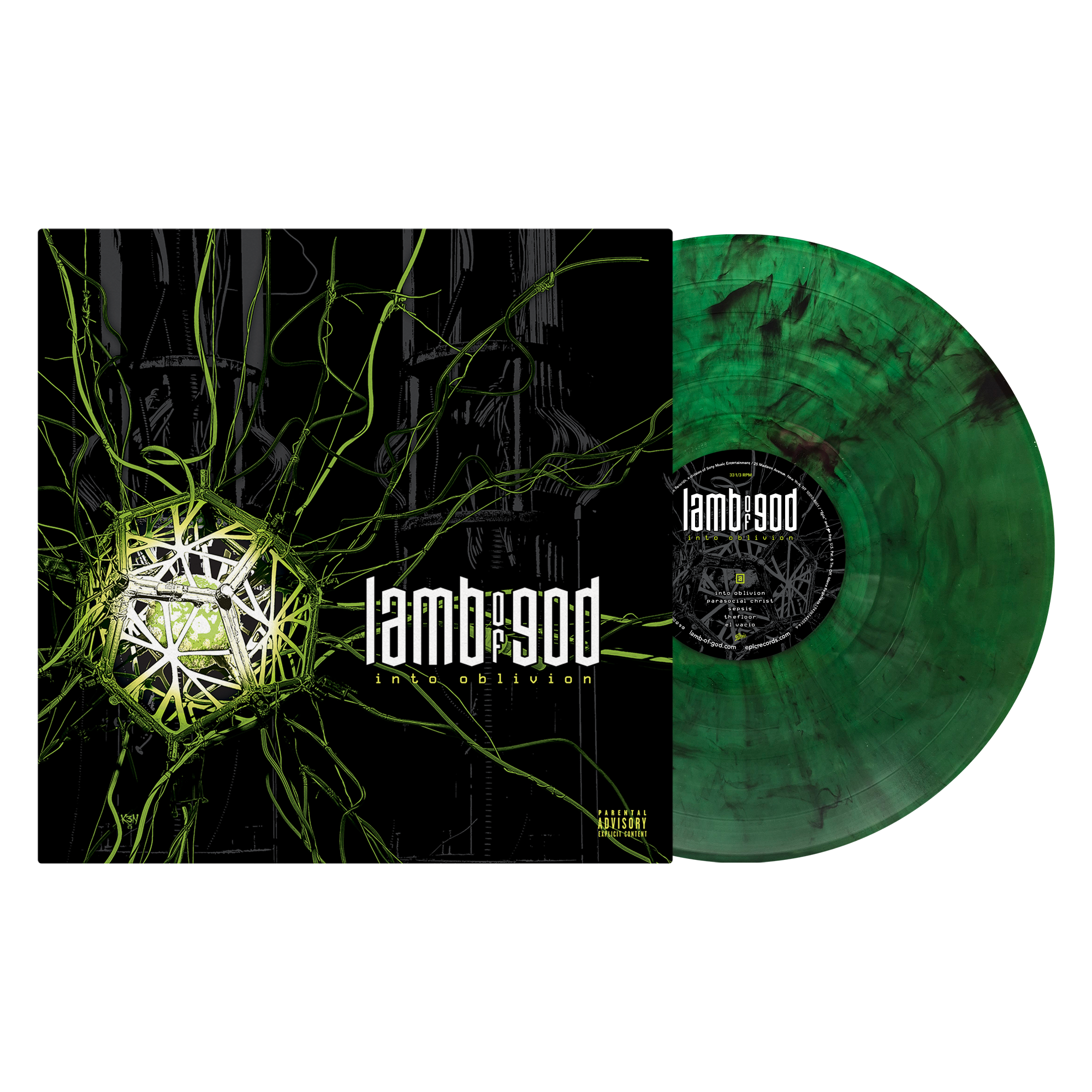 LAMB OF GOD 'INTO OBLIVION' LP (Exclusive – Green Smoke Vinyl)