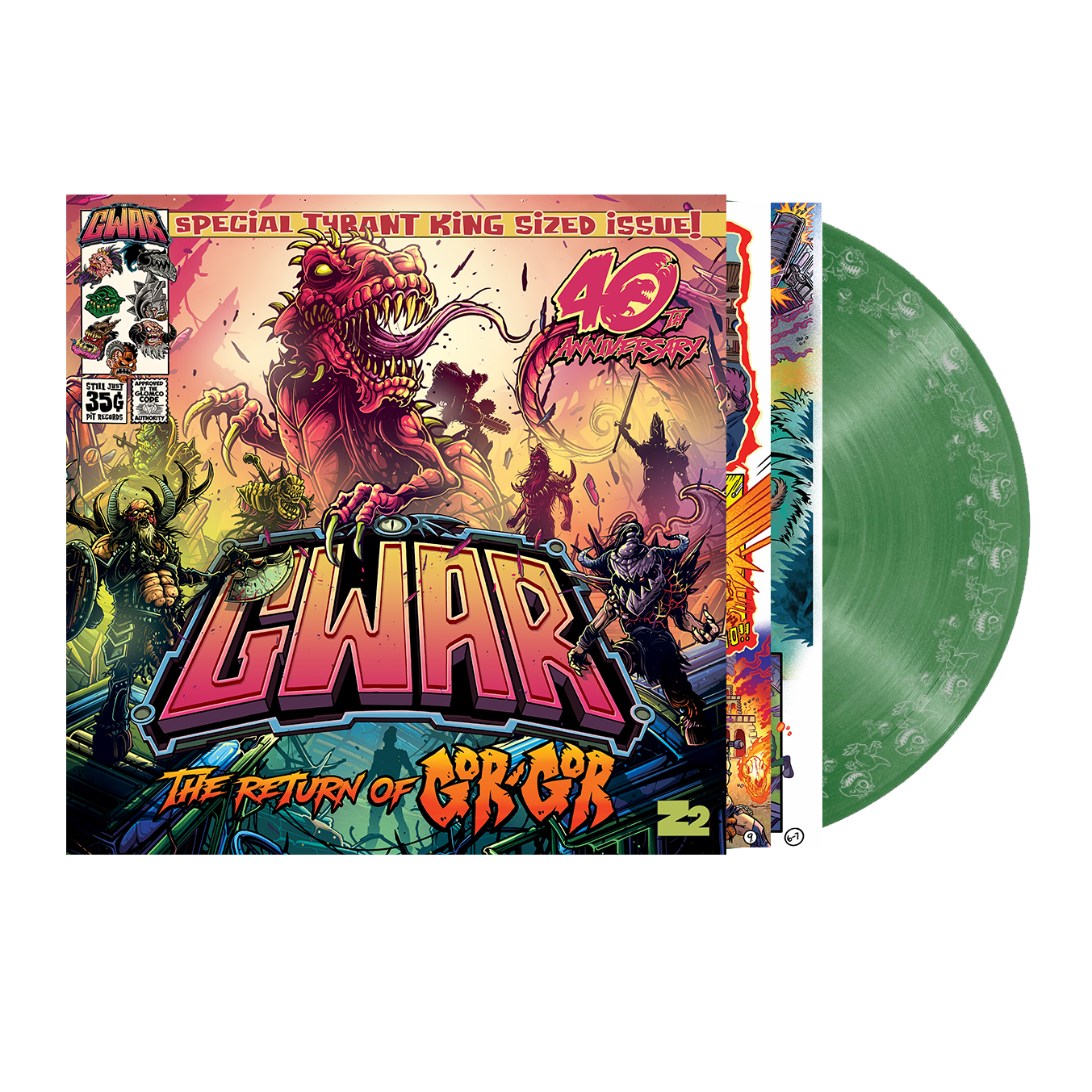 GWAR 'THE RETURN OF GOR GOR' LP (Transparent Green Vinyl)