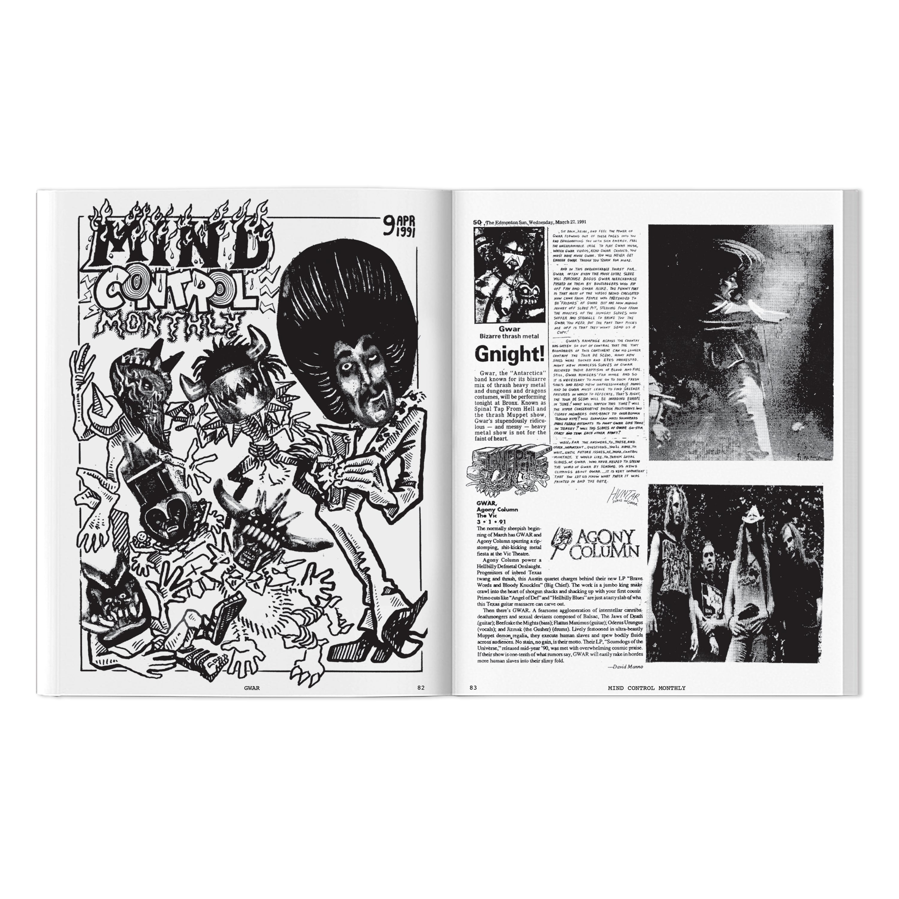 GWAR X BEYOND THE STREETS "MIND CONTROL MONTHLY " BOOK