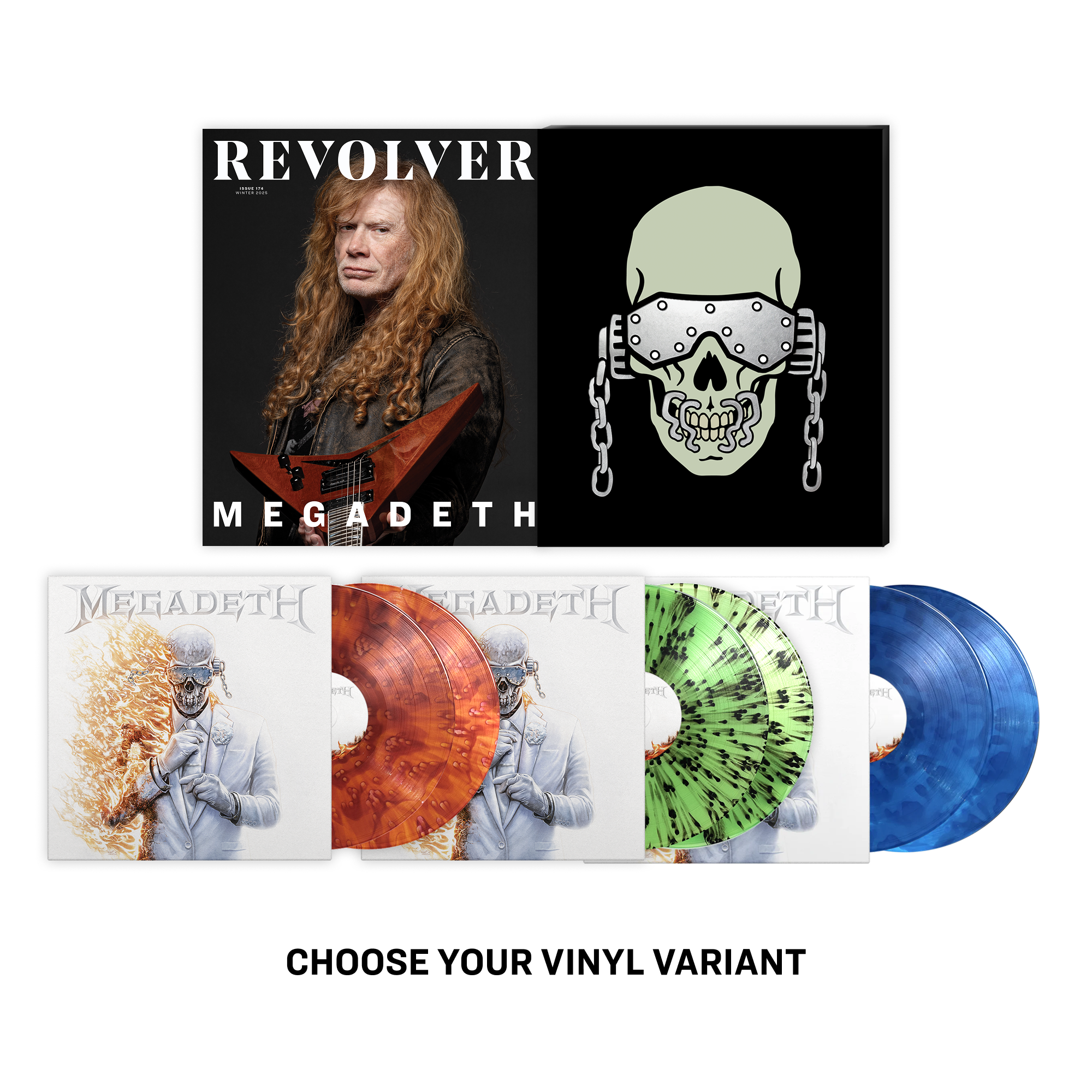MEGADETH 'MEGADETH' 2LP (Exclusive Vinyl) + REVOLVER WINTER ISSUE IN N MEGADETH 'MEGADETH' 2LP (Exclusive Vinyl) + REVOLVER WINTER ISSUE IN N