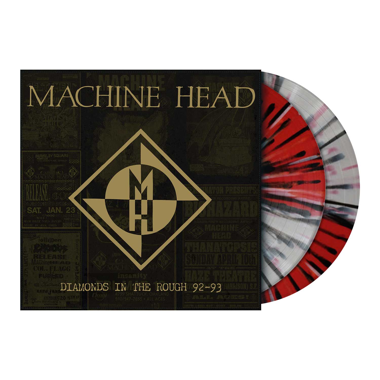 MACHINE HEAD 'DIAMONDS IN THE ROUGH '92-'93’ 2LP (Limited Edition – Only 250 Made, Red/Gray/Black Splatter Vinyl)