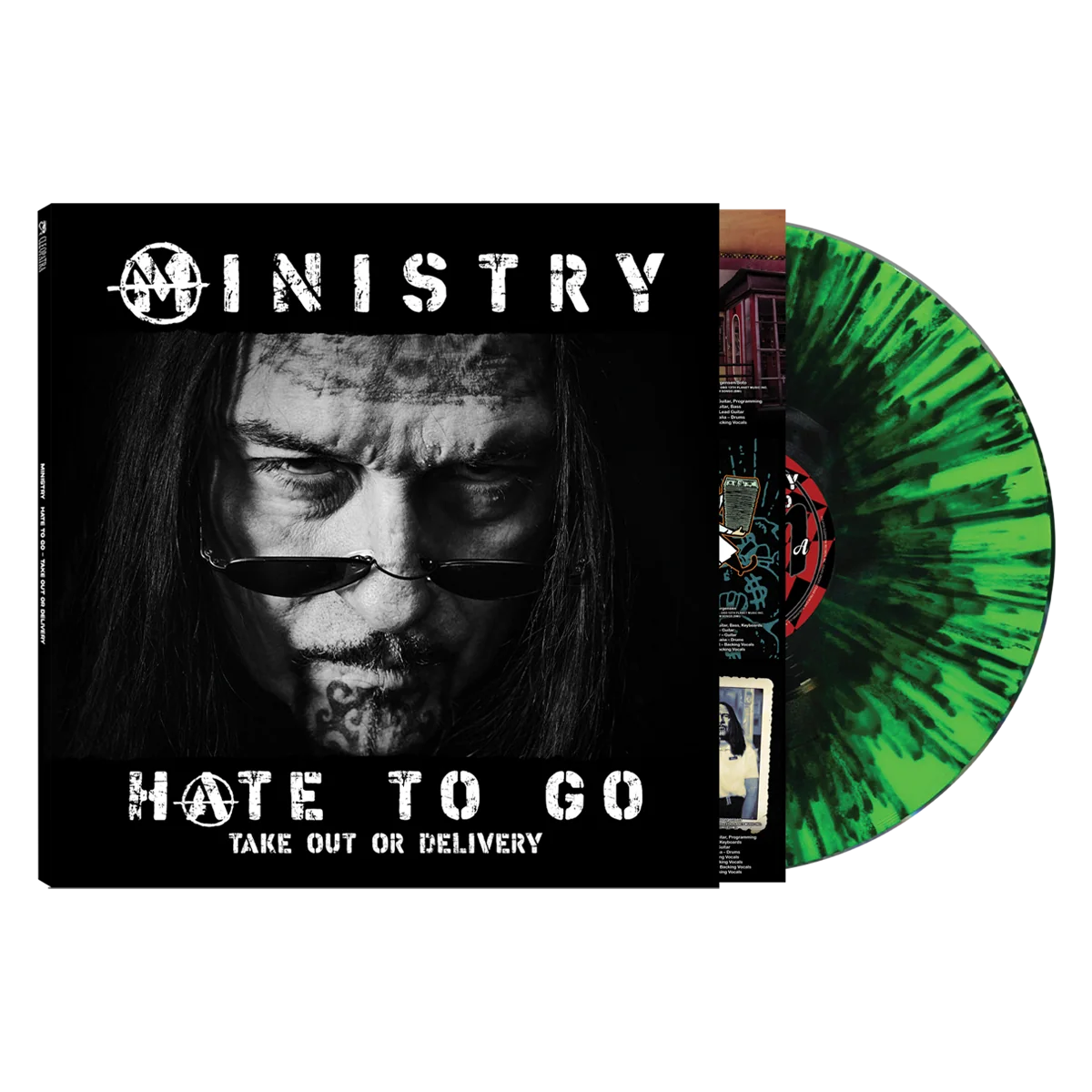 MINISTRY 'HATE TO GO - TAKE OUT OR DELIVERY' LP (Limited Edition, Black/Green Splatter Vinyl)