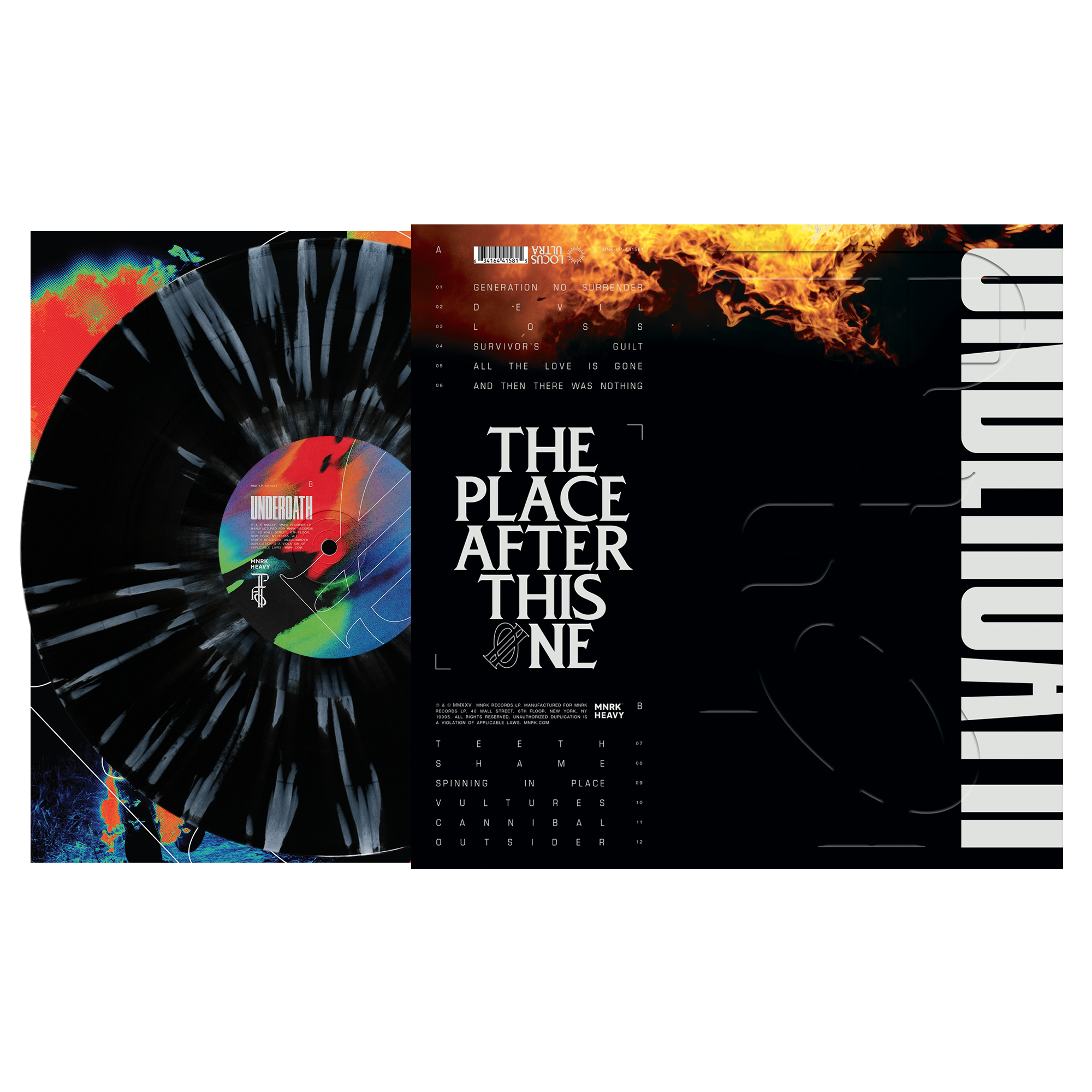 UNDEROATH 'THE PLACE AFTER THIS ONE' LP (Black/White Splatter Vinyl)