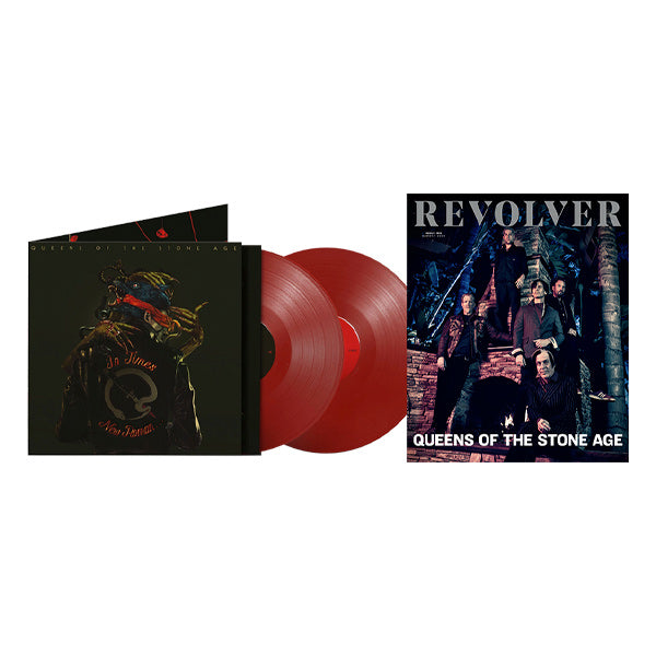 QUEENS OF THE STONE AGE x REVOLVER BUNDLE – 2023 SUMMER ALT COVER ISSUE W/  'IN TIMES NEW ROMAN' LP (Red Vinyl)