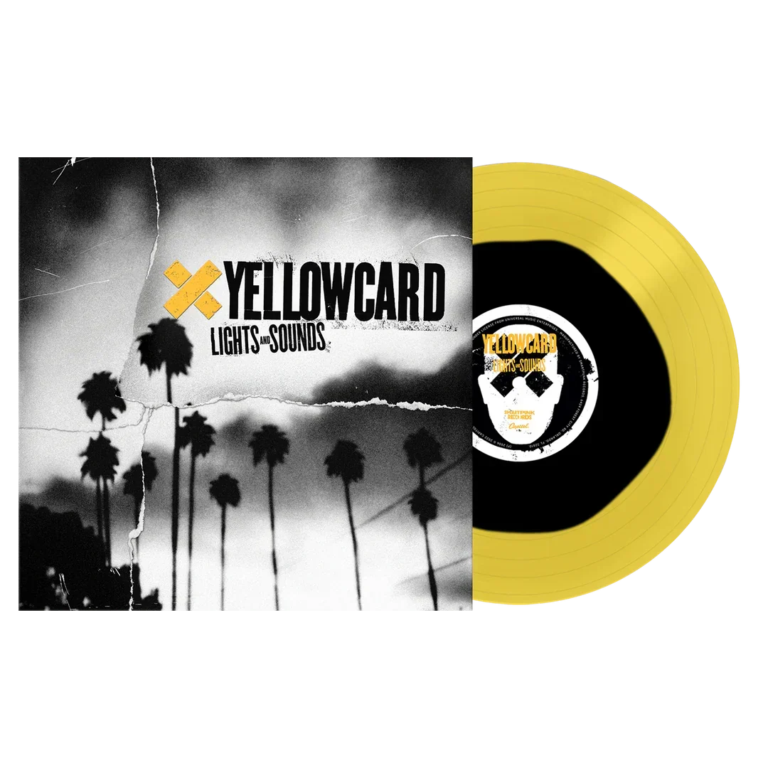 YELLOWCARD 'LIGHTS AND SOUNDS' LP (Black inside Transparent Yellow Vinyl)