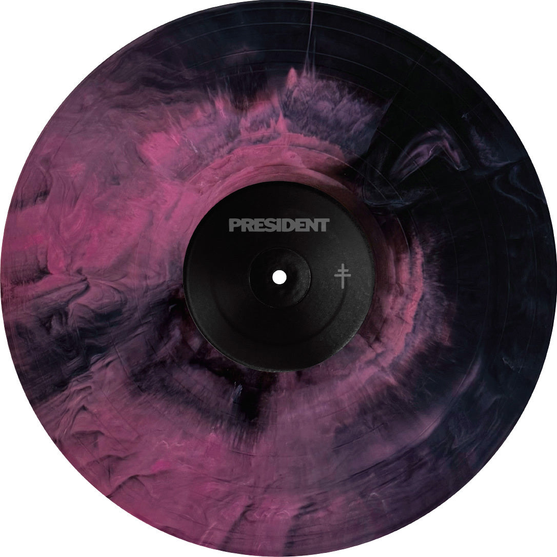 PRESIDENT ‘REVOLVER EXCLUSIVE’ 12" (Only 500 Made, Pink & Black Starburst w/ Etched B-Side Vinyl)