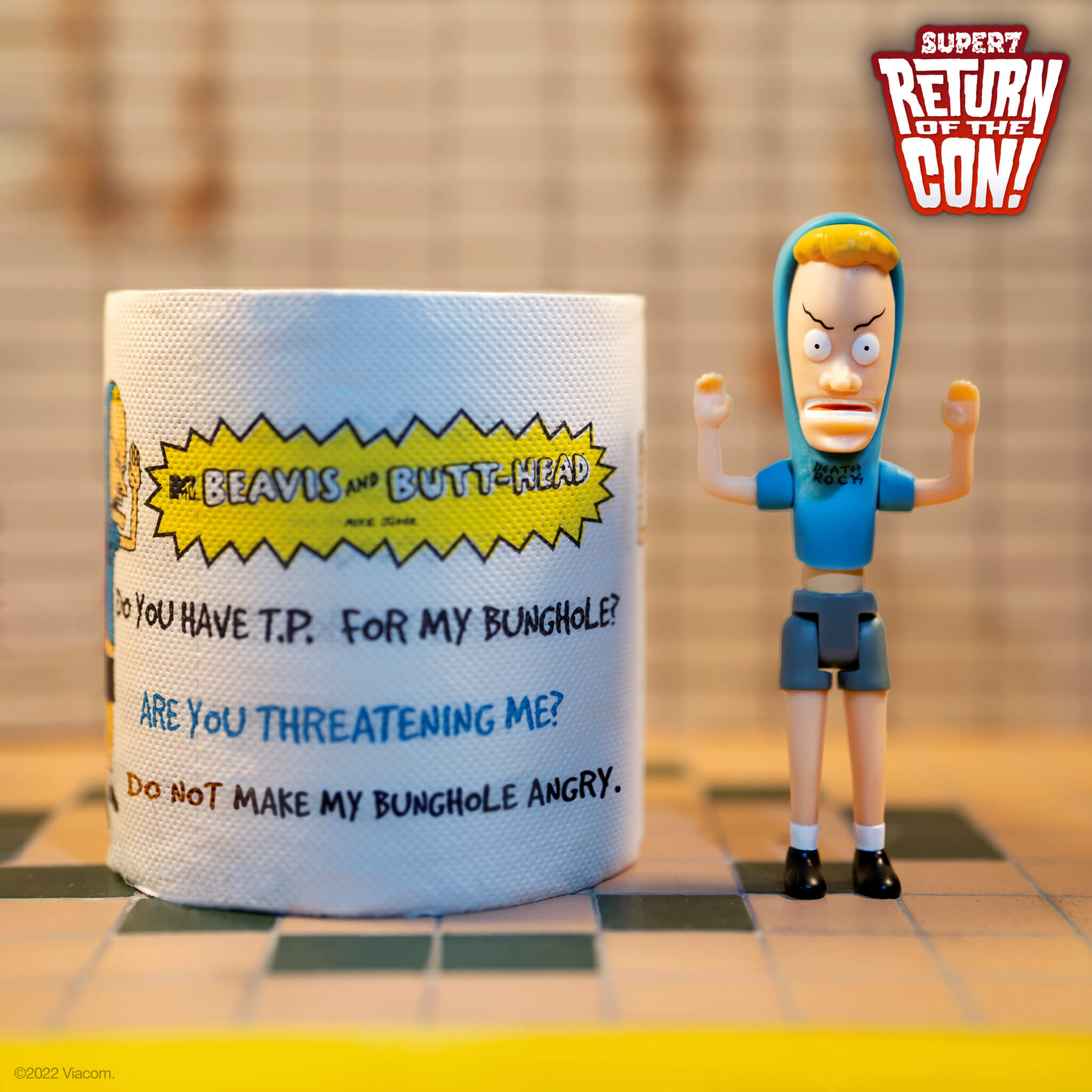 *BLEMISHED* BEAVIS AND BUTT-HEAD REACTION FIGURE WAVE 1 - CORNHOLIO BOXSET WITH TP *BLEMISHED*