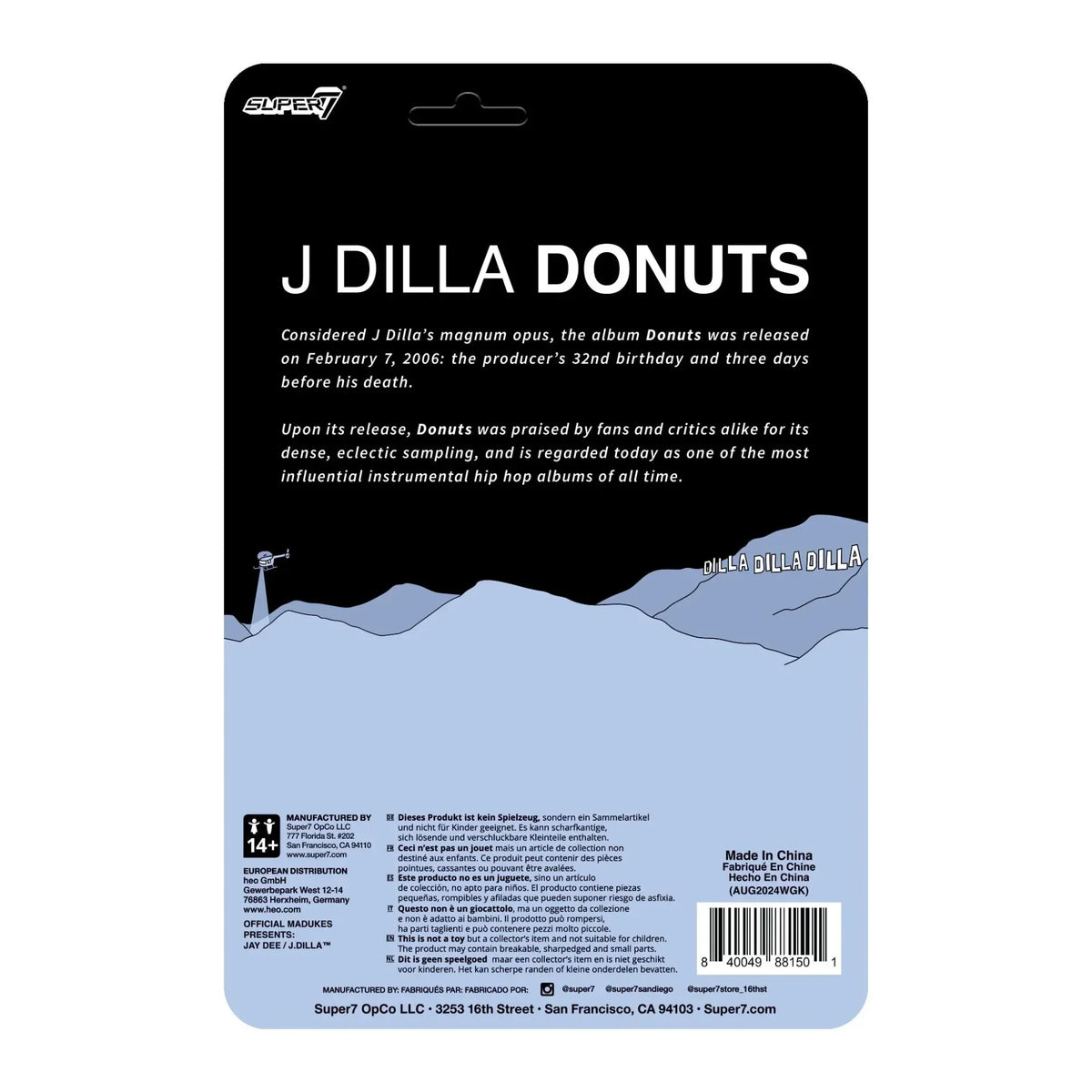 J DILLA REACTION FIGURE WAVE 1 (Donuts - Smile Album Cover)
