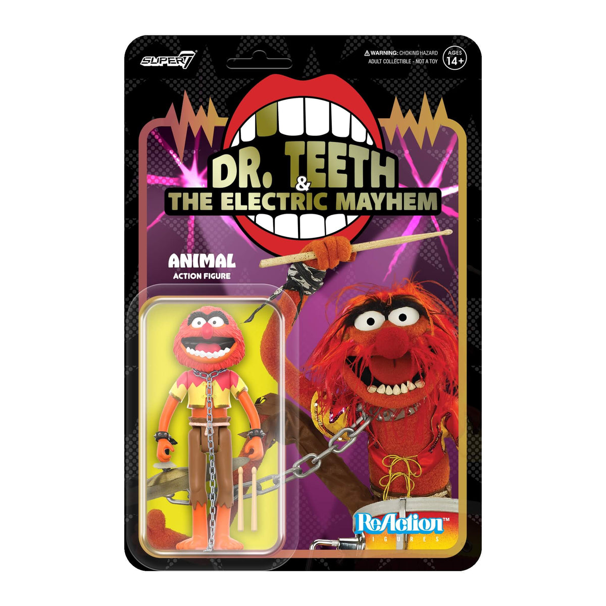 THE MUPPETS REACTION FIGURE WAVE 1 - ELECTRIC MAYHEM BAND - ANIMAL