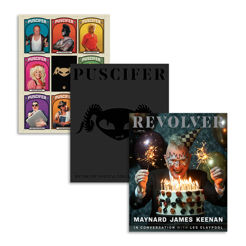MAYNARD JAMES KEENAN X REVOLVER BUNDLE W/ SPRING 2024 ISSUE & REVOLVER X PUSCIFER SPECIAL COLLECTOR'S EDITION MAGAZINE (Limited Edition – Black On Black Cover)