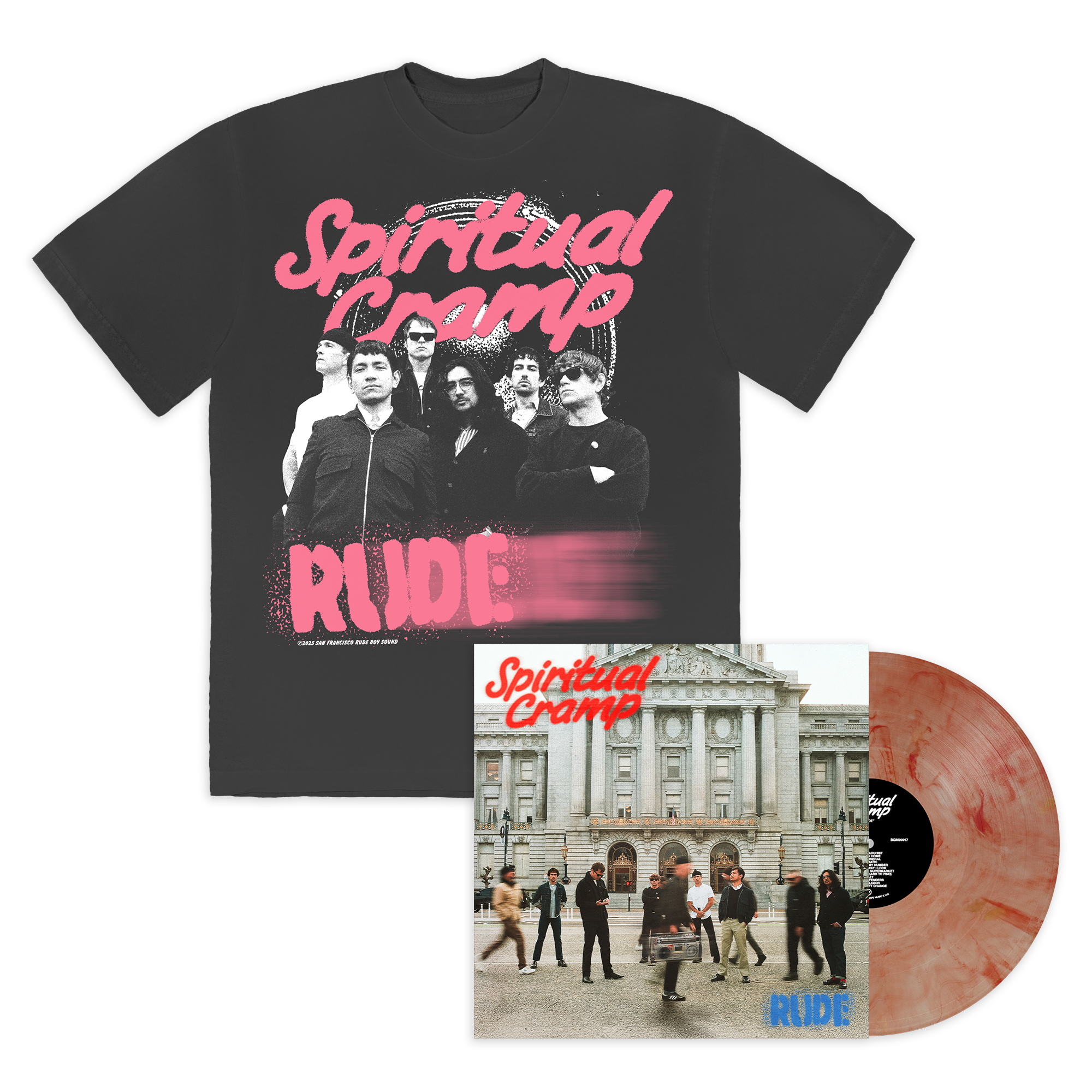 SPIRITUAL CRAMP ‘RUDE’ LP (Exclusive – Limited to 500, Orange Marble Vinyl) + ALT PRESS EXCLUSIVE T-SHRIT