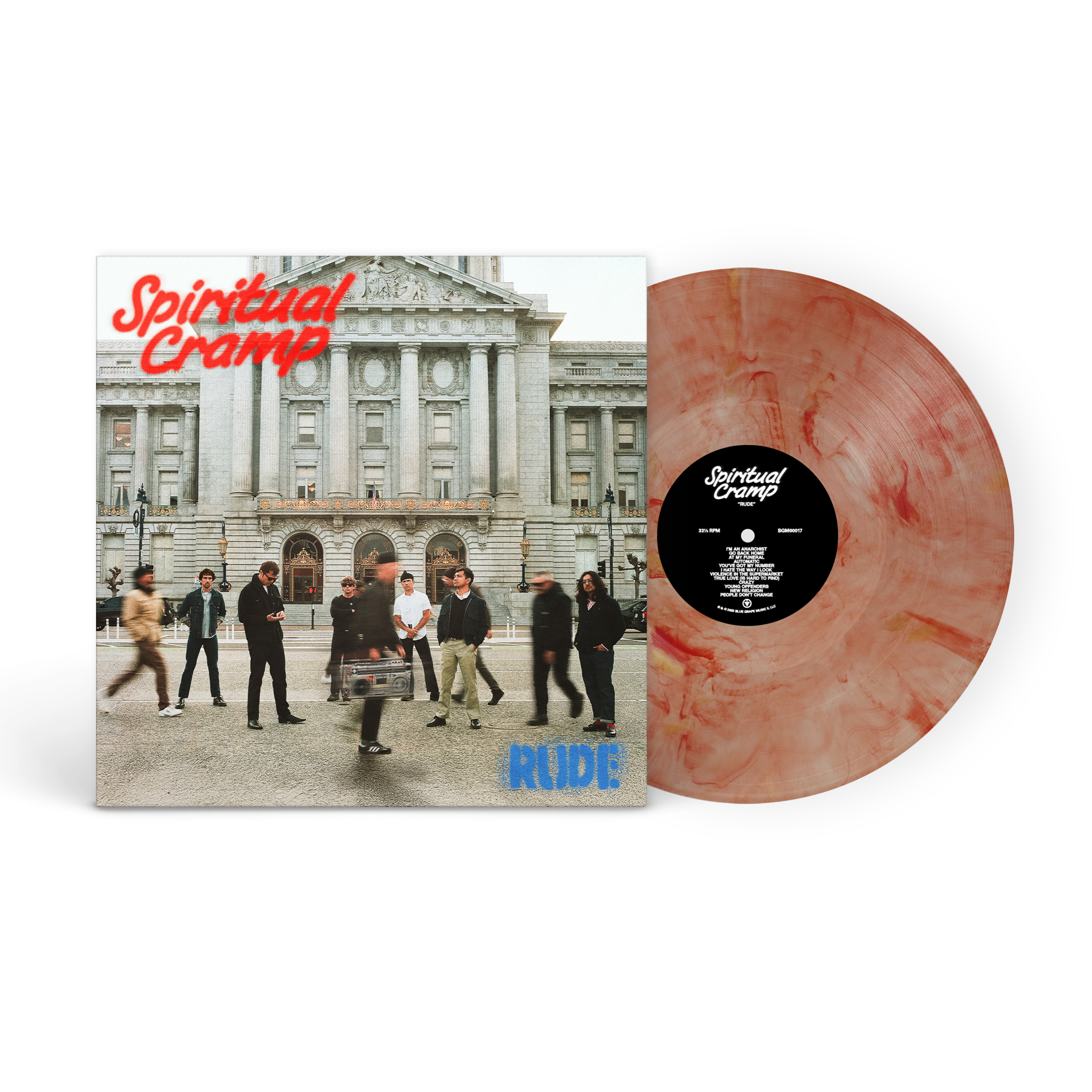 SPIRITUAL CRAMP ‘RUDE’ LP (Exclusive – Limited to 500, Orange Marble Vinyl)