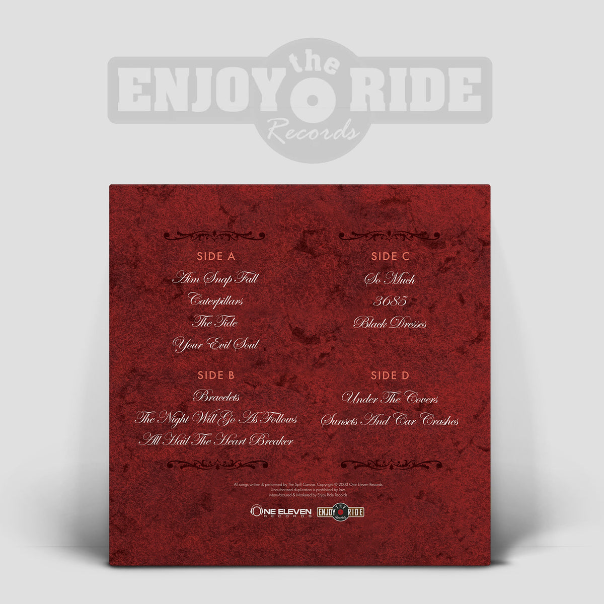 THE SPILL CANVAS 'SUNSETS & CAR CRASHES' 2LP (Limited Edition ' Only 200 made, Pink w/ Red Splatter Vinyl)