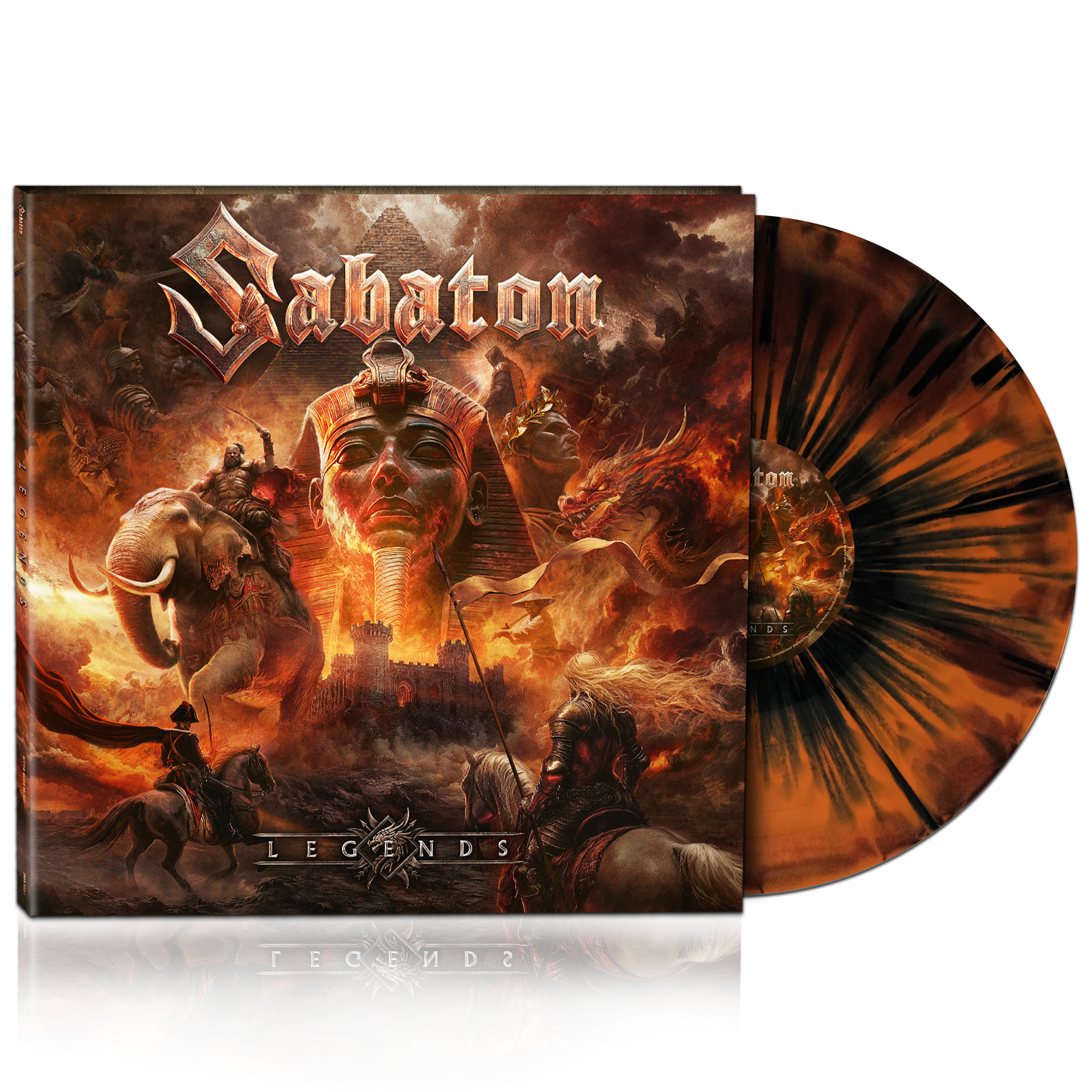 SABATON ‘LEGENDS’ LP (Exclusive – Limited to 300, Orange Cloud W/ Black  Splatter Vinyl)