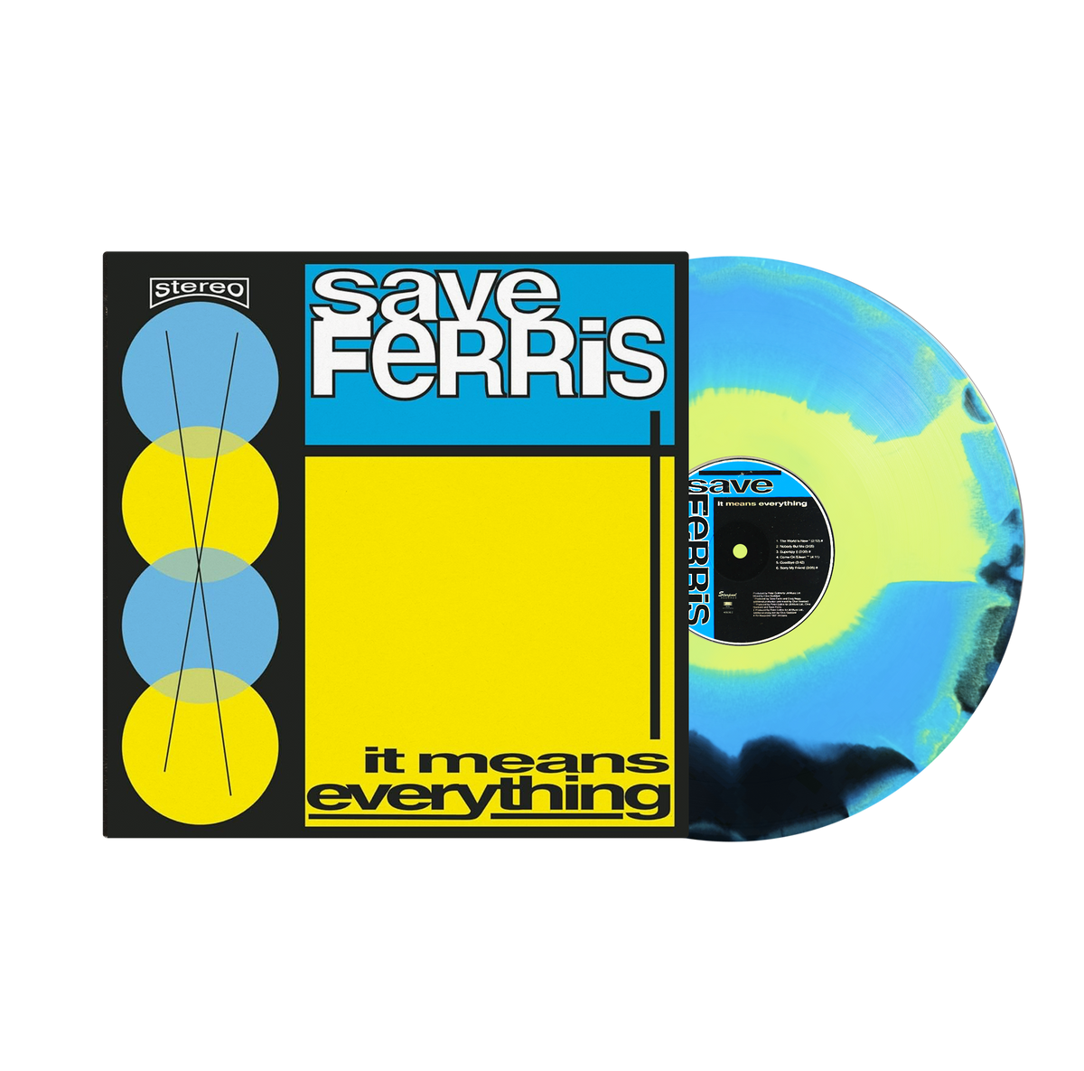 SAVE FERRIS ‘IT MEANS EVERYTHING’ LP (Yellow, Blue, & Black Color Smash Vinyl)