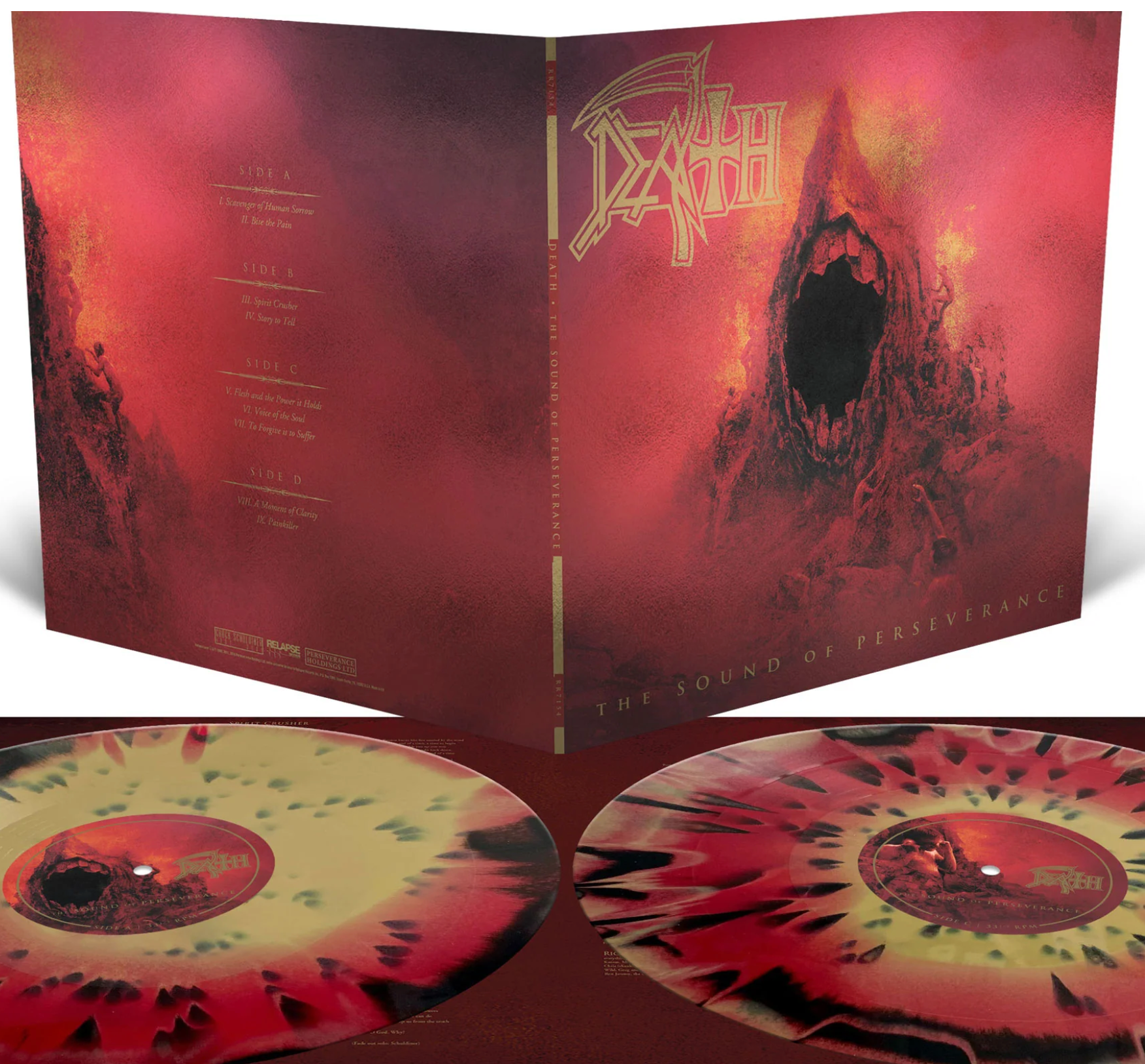DEATH 'THE SOUND OF PERSEVERANCE' 2LP (Black, Gold, Red