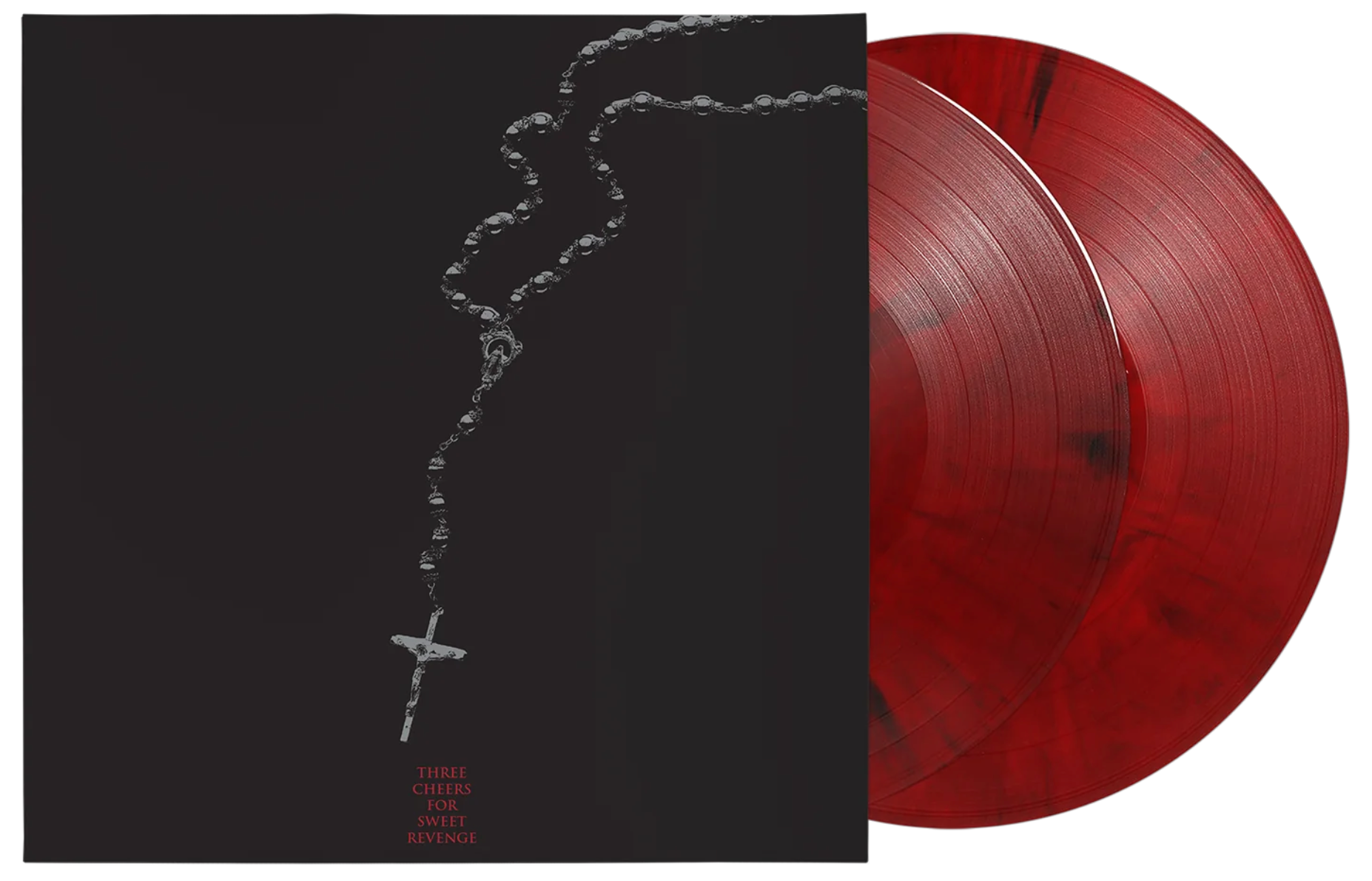 MY CHEMICAL ROMANCE 'THREE CHEERS FOR SWEET REVENGE' DELUXE EDITION 2LP (Red & Black Marble Vinyl)