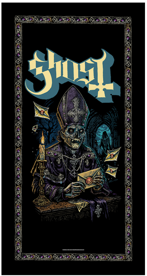 GHOST 'MISSIVE' BEACH TOWEL (32"x 63")