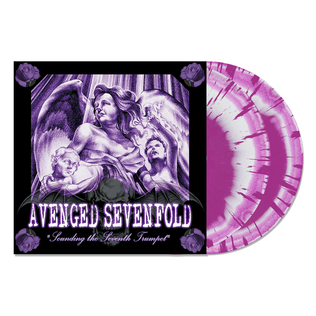AVENGED SEVENFOLD ‘SOUNDING THE SEVENTH TRUMPET’ 2LP (Exclusive – Limited to 500, Purple & White Swirl w/ Purple Splatter Vinyl)