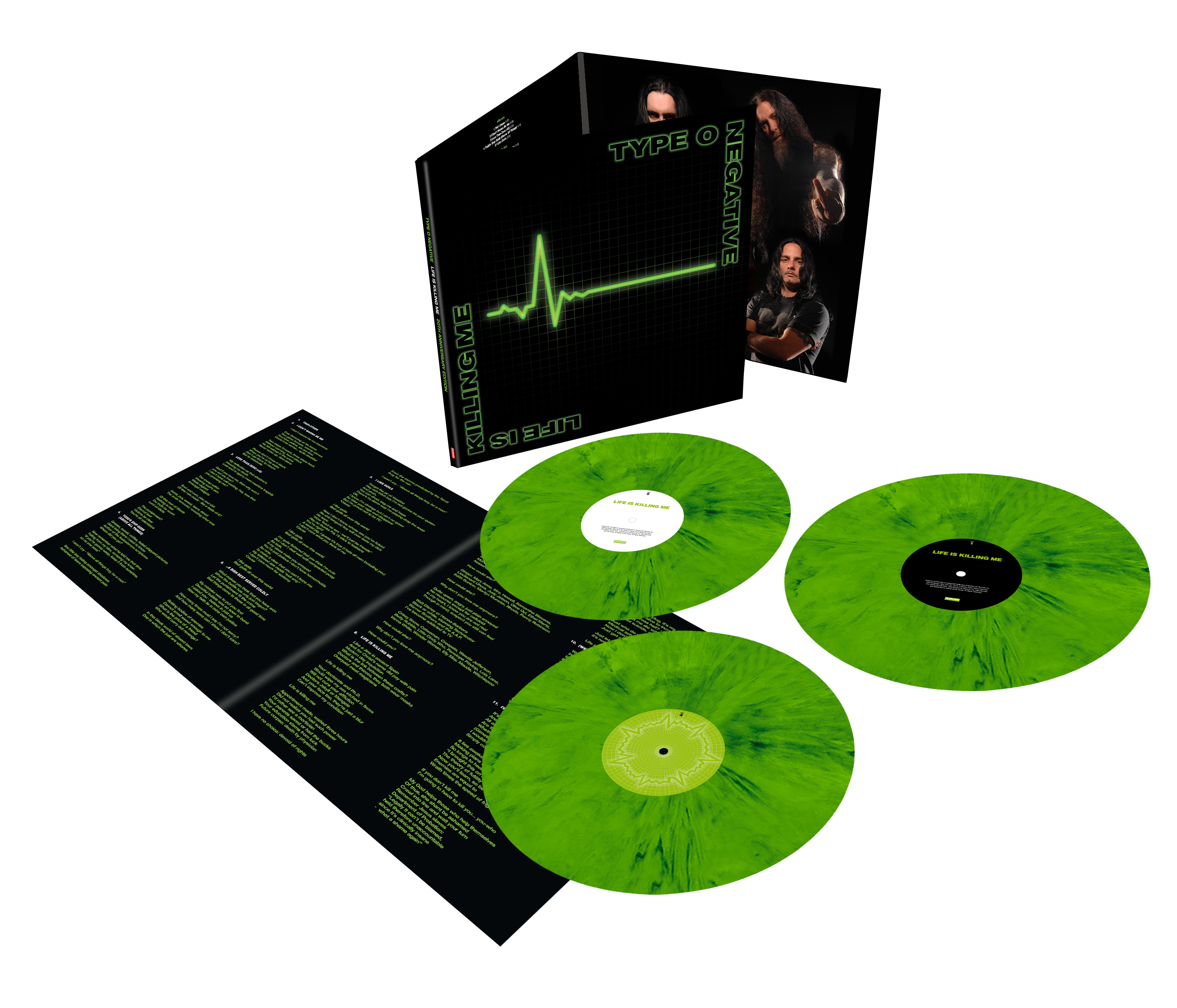 TYPE O NEGATIVE 'LIFE IS KILLING ME' 3LP (20th Anniversary Edition, Gr TYPE O NEGATIVE 'LIFE IS KILLING ME' 3LP (20th Anniversary Edition, Gr