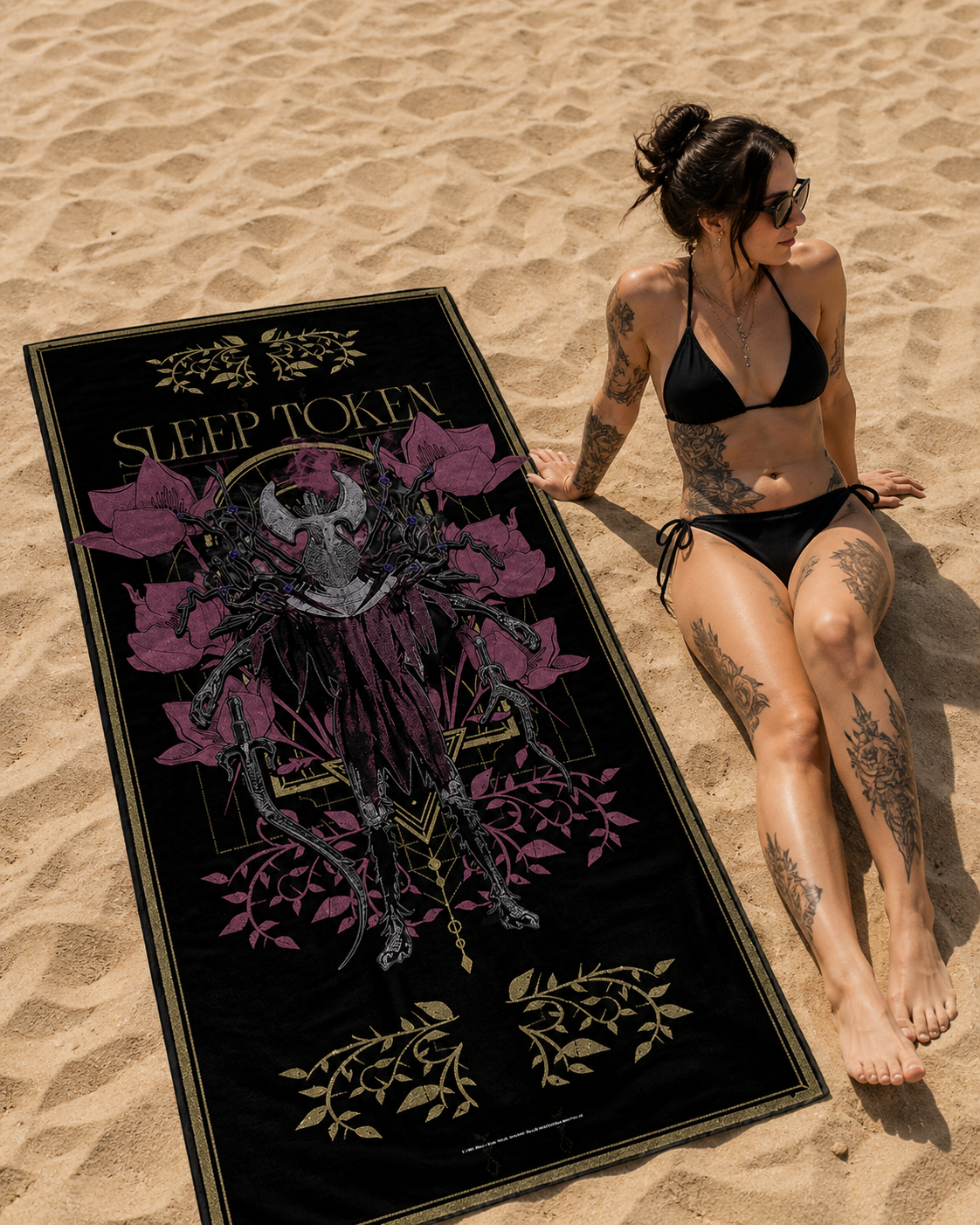 SLEEP TOKEN 'EVEN IN ARCADIA 3' BEACH TOWEL (32"x 63")