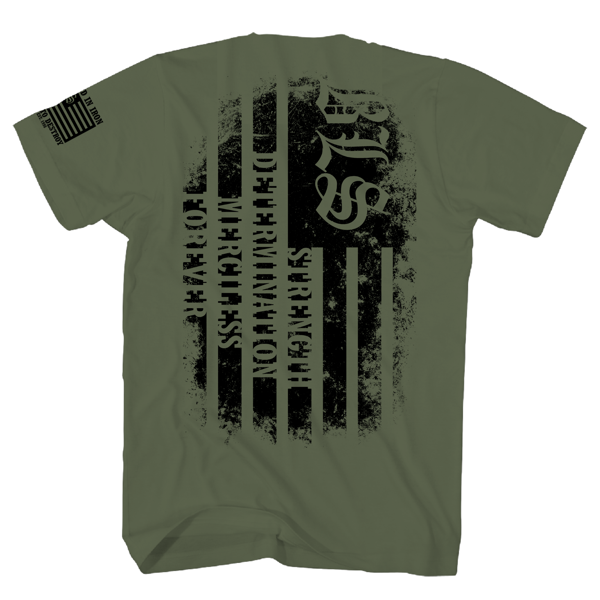 BLACK LABEL SOCIETY GREEN FLAG F/B T-SHIRT