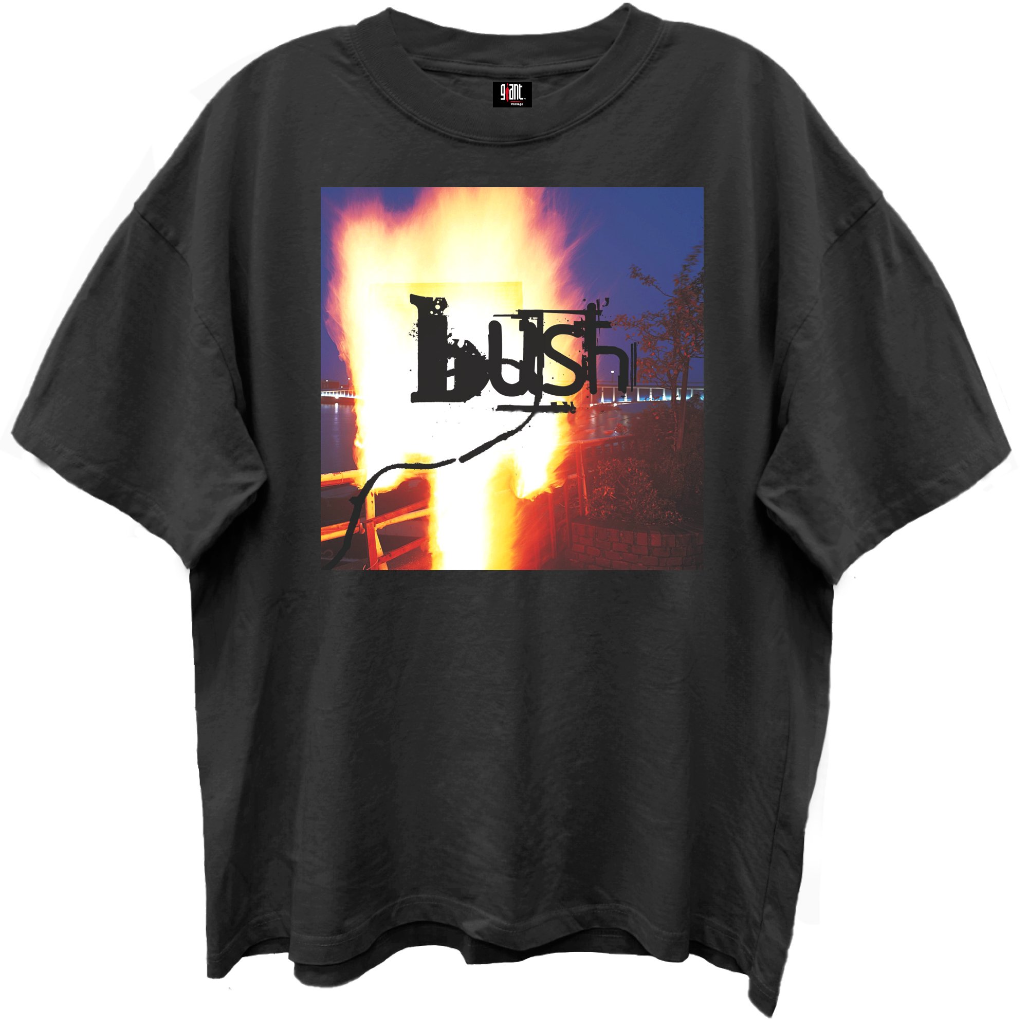 BUSH RAZORBLADE SUITCASE ALBUM COVER LIMO BLACK ENZYME WASH T-SHIRT/GIANT VINTAGE