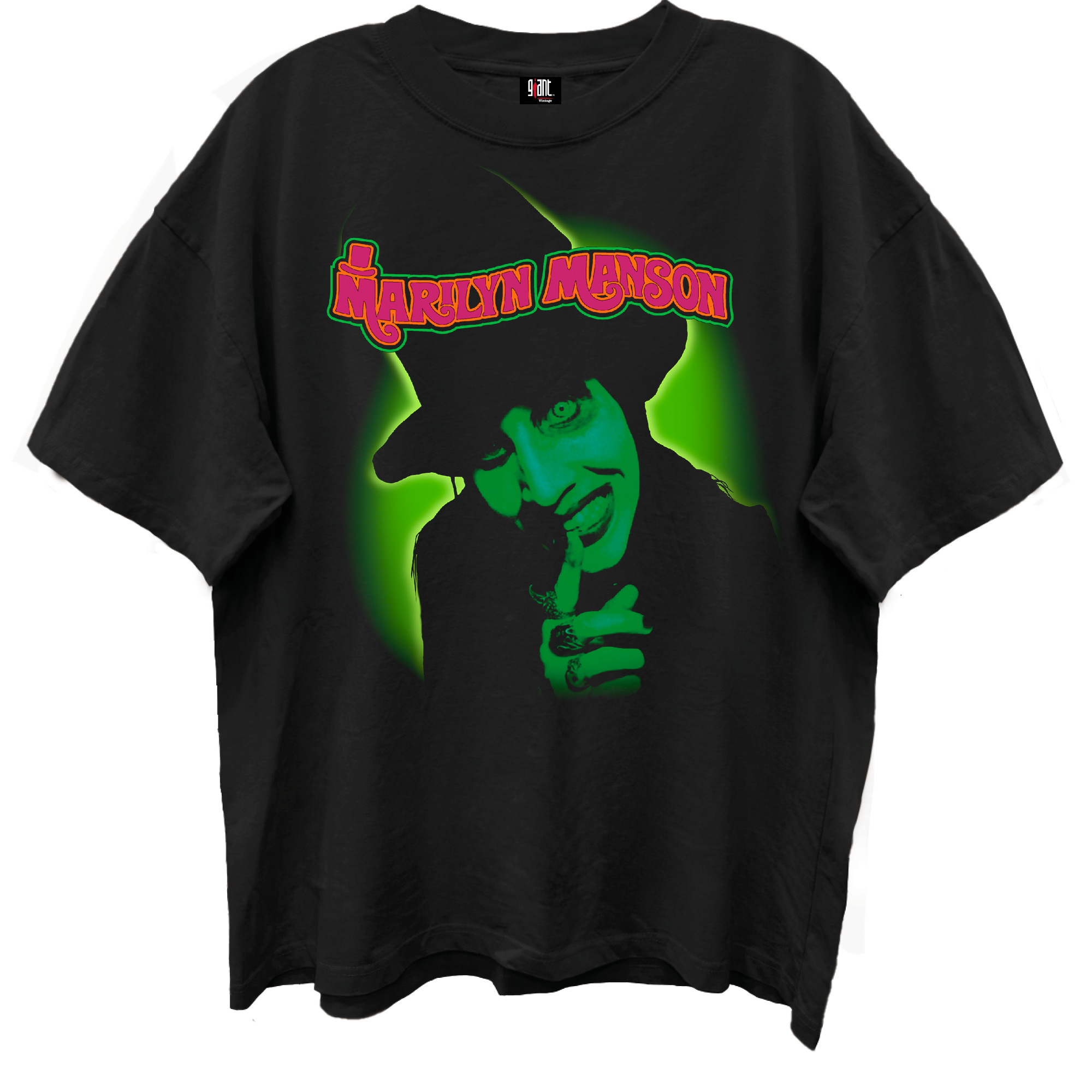 MARILYN MANSON SMELLS LIKE CHILDREN LIMO BLACK ENZYME WASH T-SHIRT/GIANT VINTAGE T-SHIRT