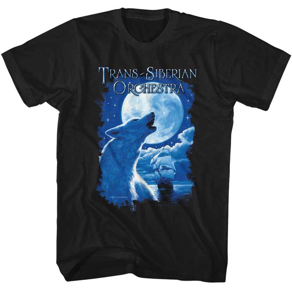 Trans Siberian Orchestra - Tso Night Ocean Wolf Adult Shirt