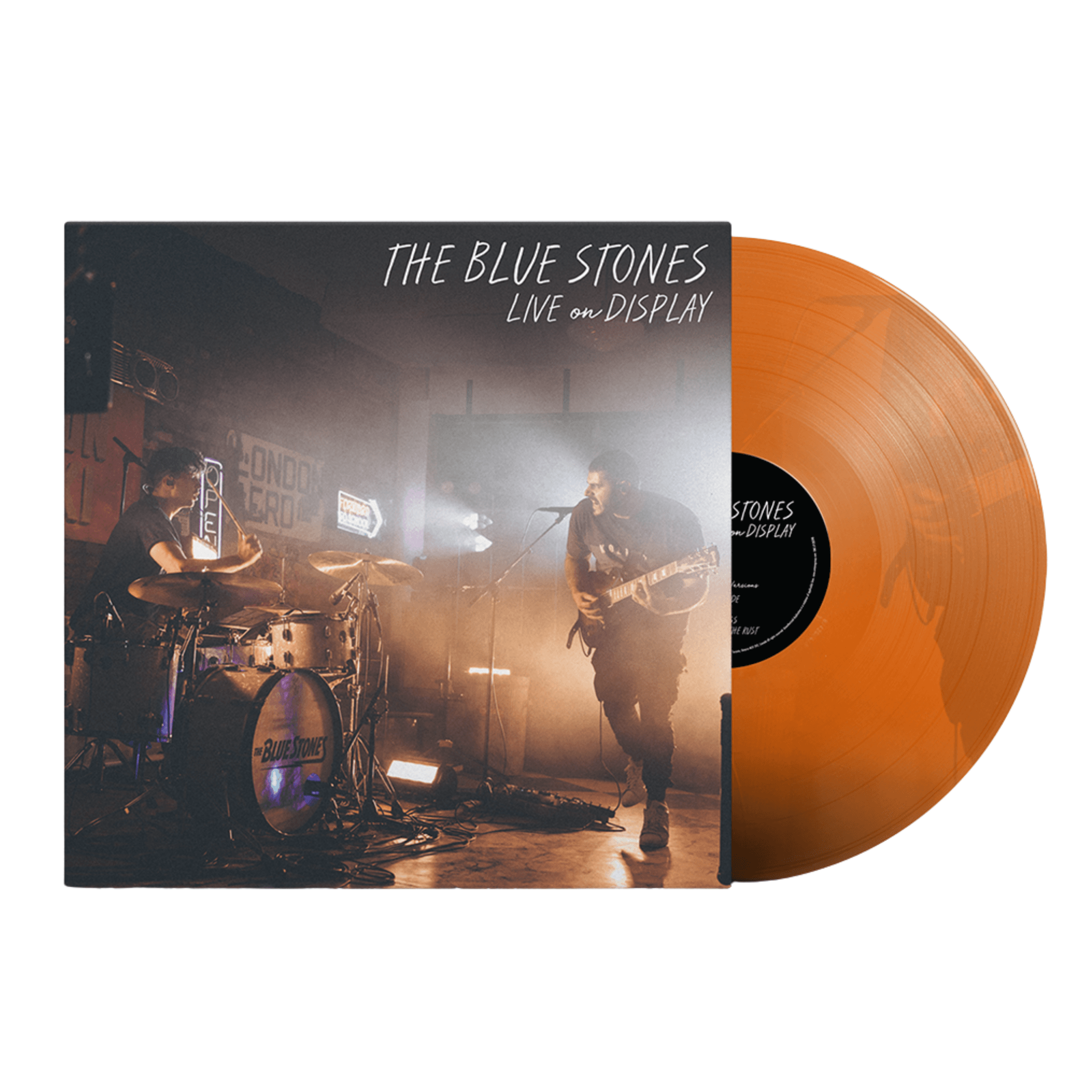 THE BLUE STONES 'LIVE ON DISPLAY' LP (Translucent Orange Crush Vinyl)