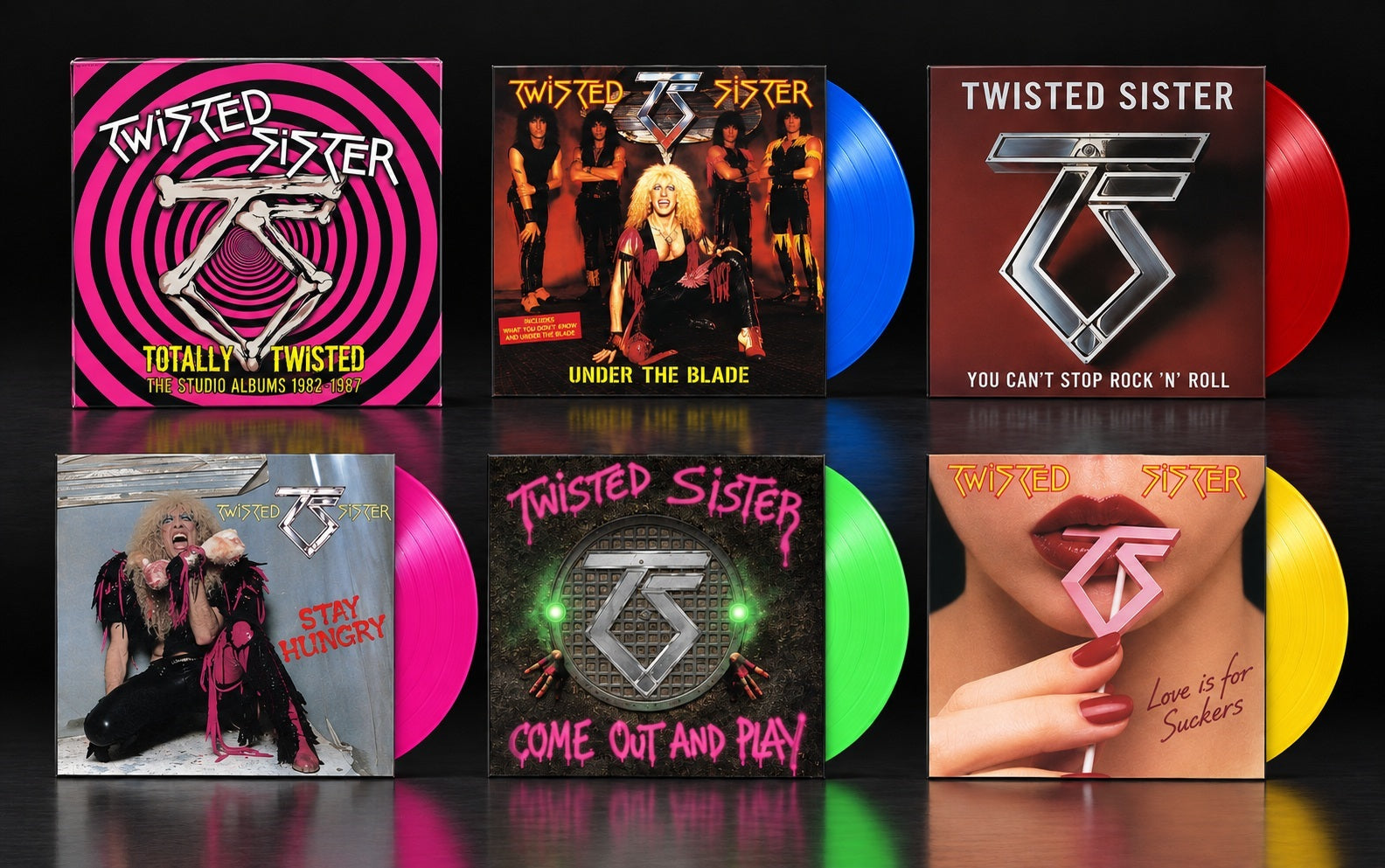 TWISTED SISTER 'THE STUDIO ALBUMS 1982-1987' 5LP BOX SET (Color Vinyl)