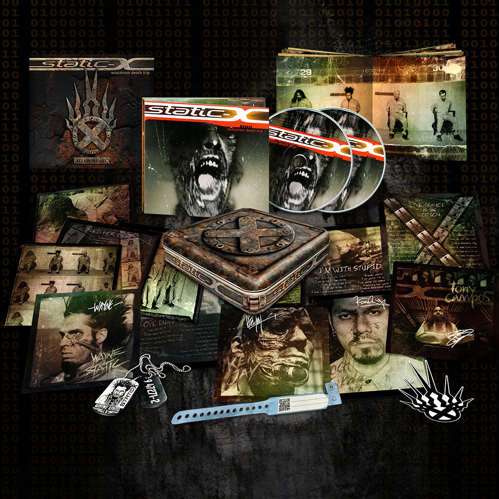 STATIC X 'WISCONSIN DEATH TRIP' (25TH ANNIVERSARY CORROSIVE EDITION) 2CD w/ AUTOGRAPHED DELUXE TIN
