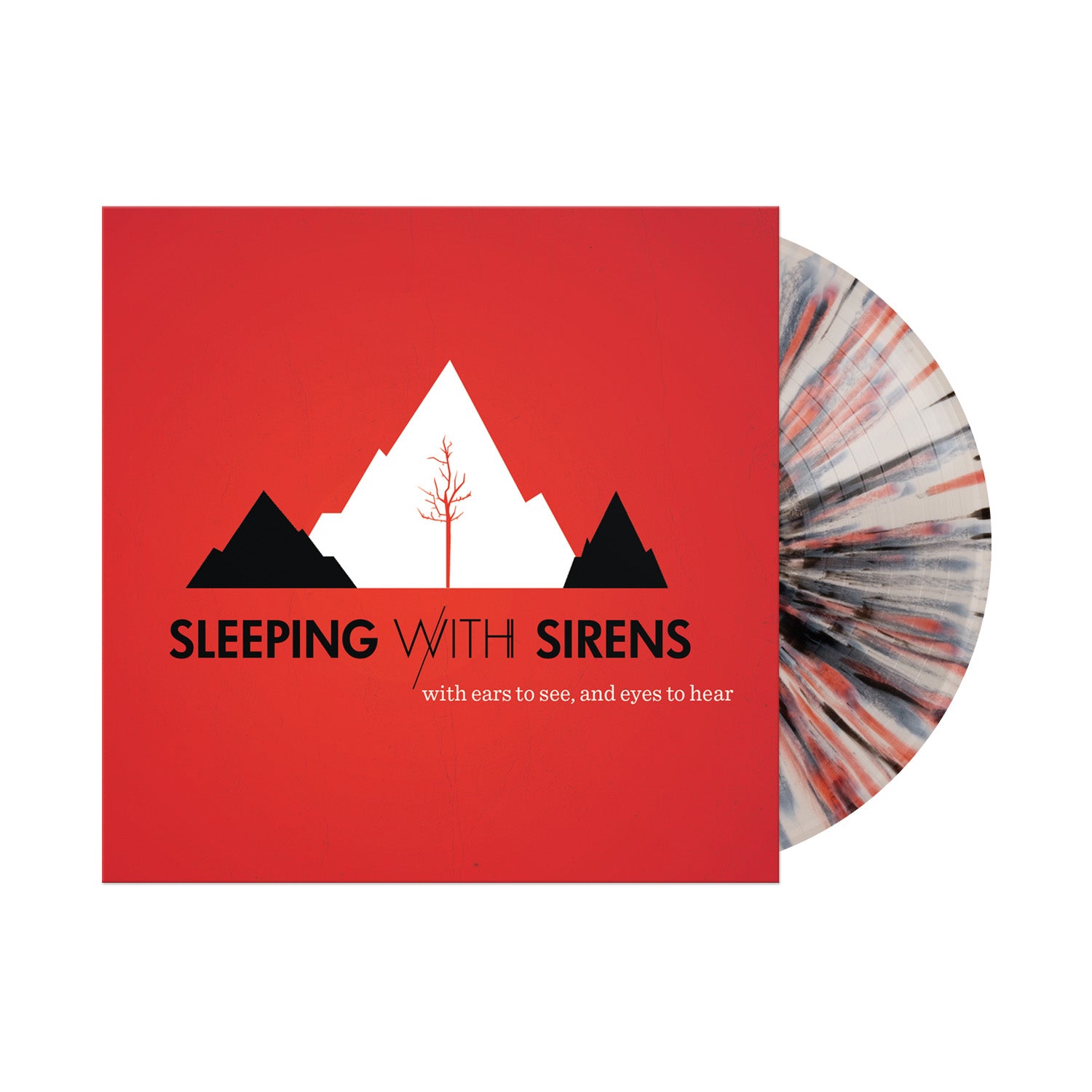 SLEEPING WITH SIRENS 'WITH EARS TO SEE AND EYES TO HEAR' LP (Bone w/ Red & Black Splatter Vinyl)