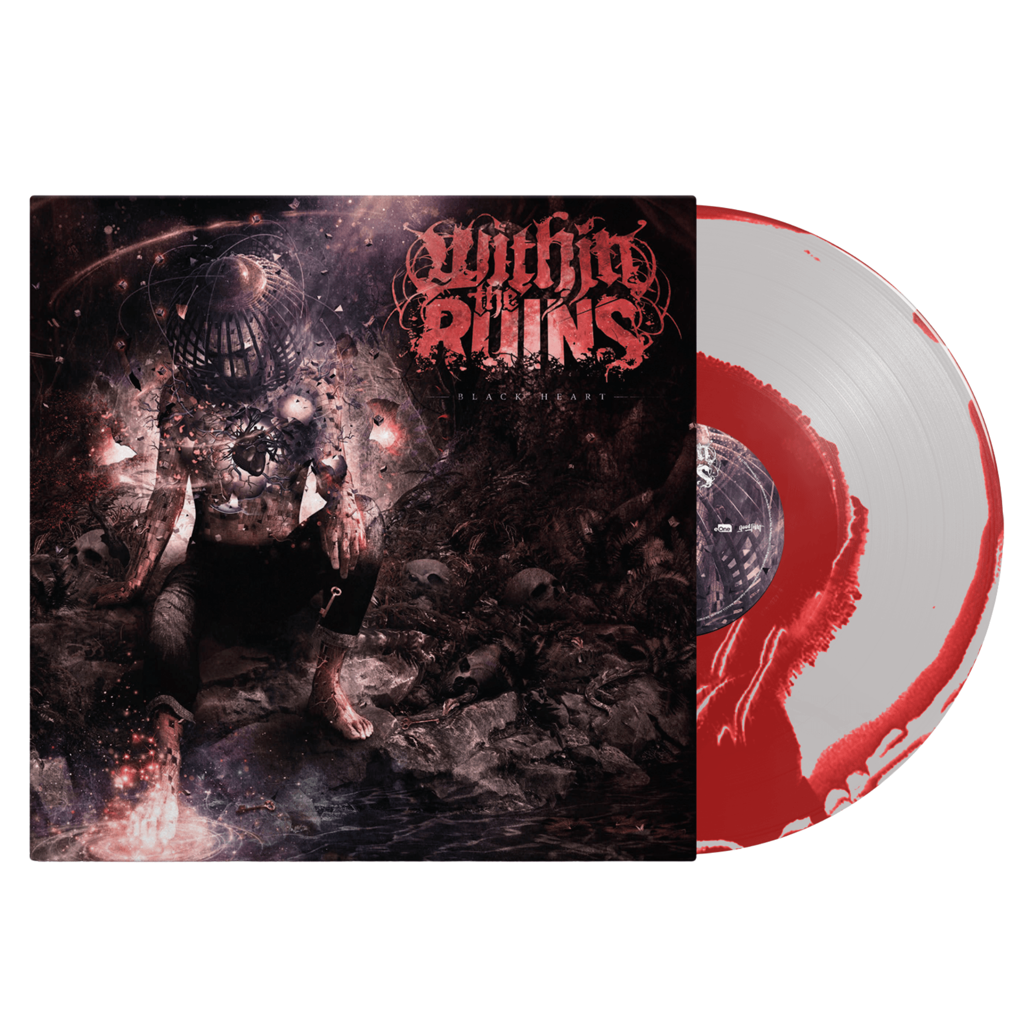 WITHIN THE RUINS 'BLACK HEART' LP (Opaque Red and Silver Swirl Vinyl)