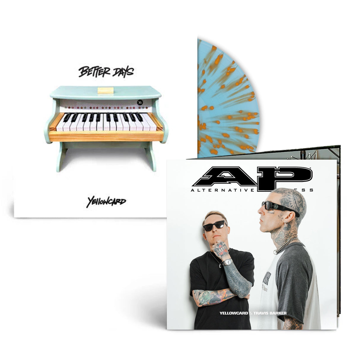 YELLOWCARD ‘BETTER DAYS’ ALT PRESS SPECIAL LIMITED EDITION VERSION (Blue & Orange Splatter Vinyl + Collector’s Zine)