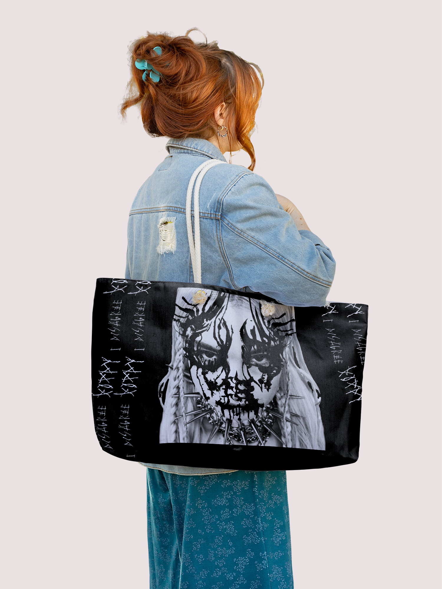 POPPY - 'I DISAGREE' ROPE HANDLED BEACH BAG