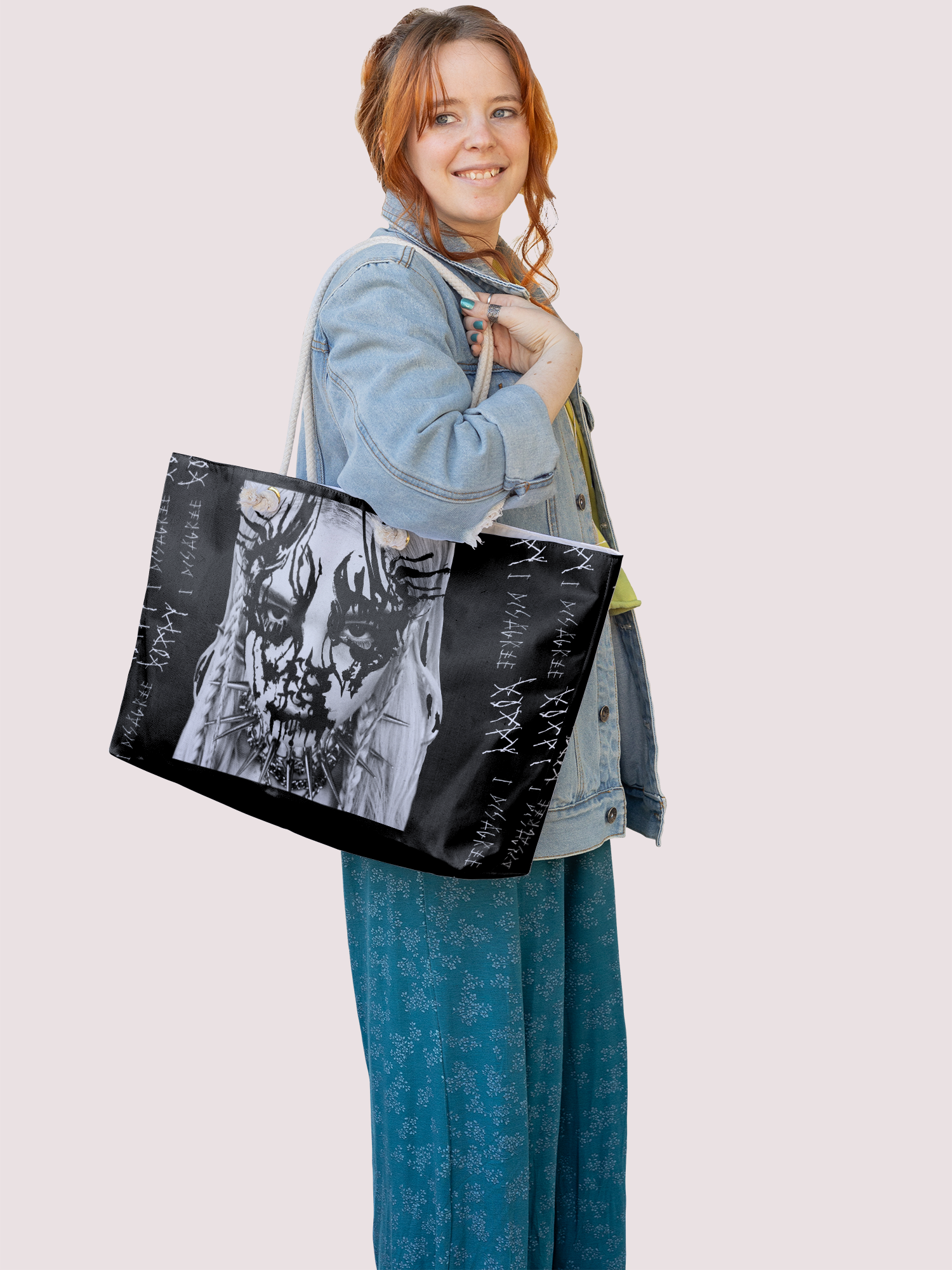 POPPY - 'I DISAGREE' ROPE HANDLED BEACH BAG