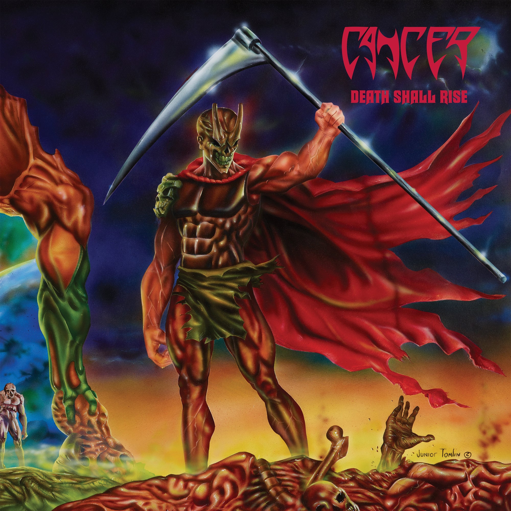 CANCER 'DEATH SHALL RISE' LP (35th Anniversary, Marble Vinyl)