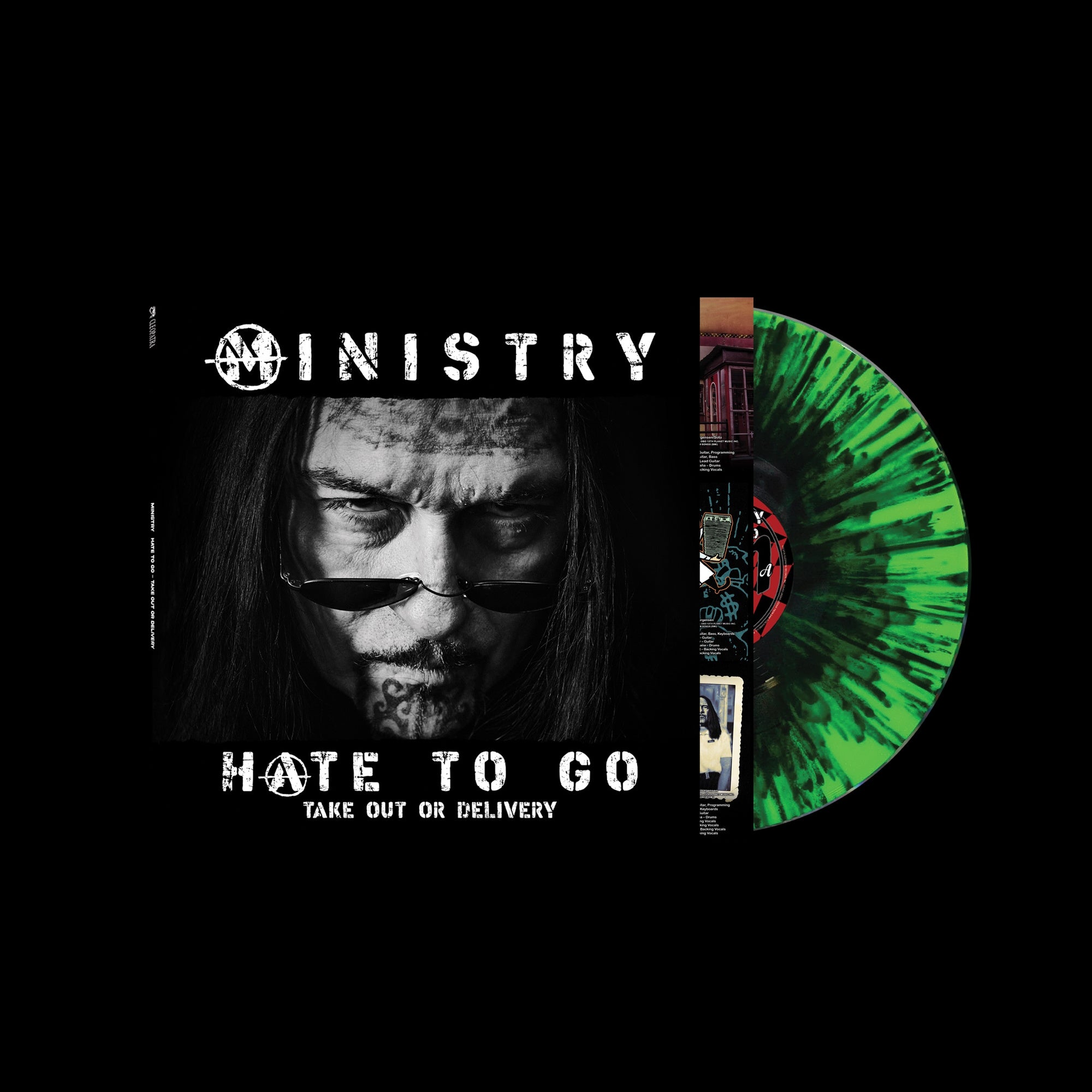 MINISTRY 'HATE TO GO - TAKE OUT OR DELIVERY' LP (Limited Edition, Black/Green Splatter Vinyl)