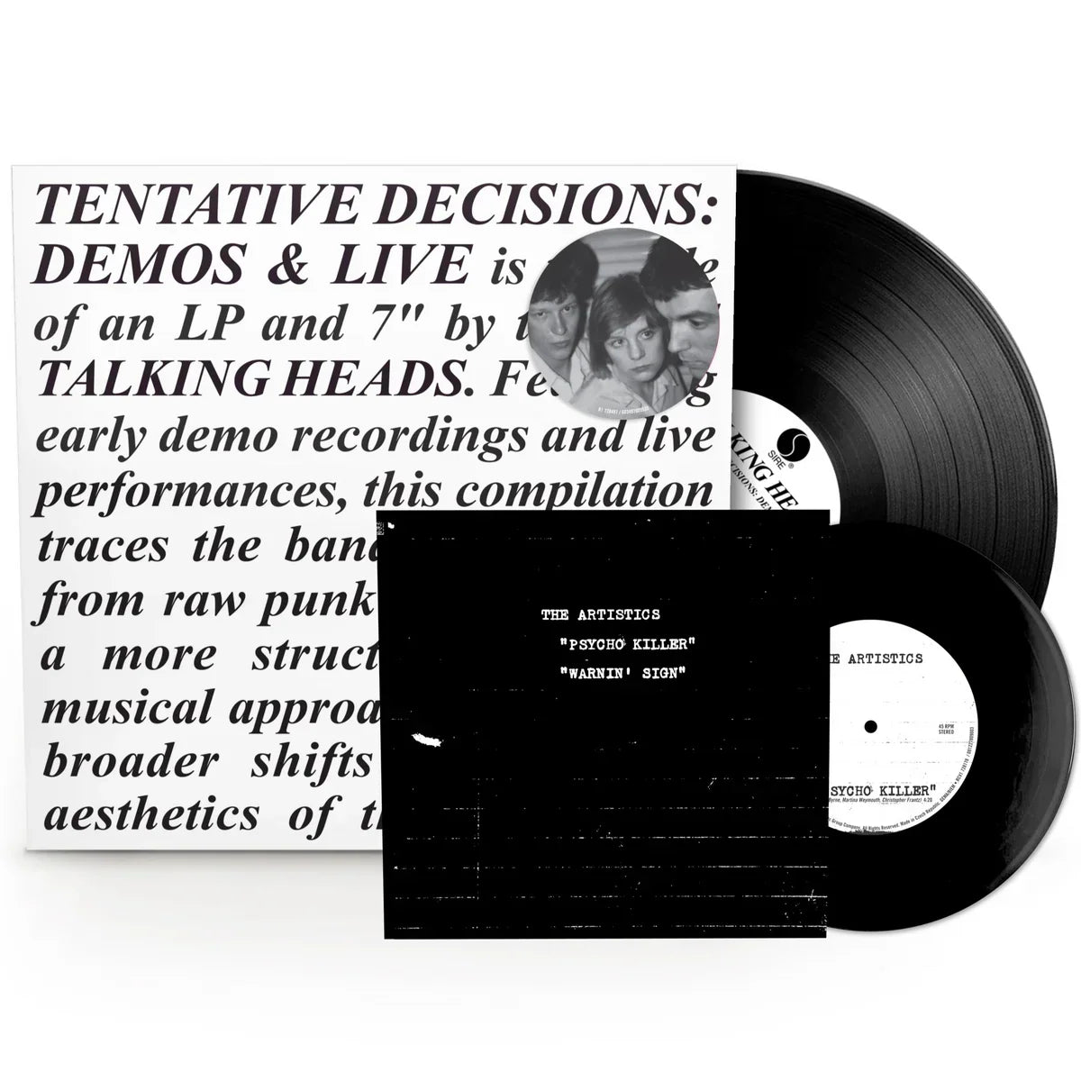 TALKING HEADS 'TENTATIVE DECISIONS: DEMOS & LIVE' LP + 7"