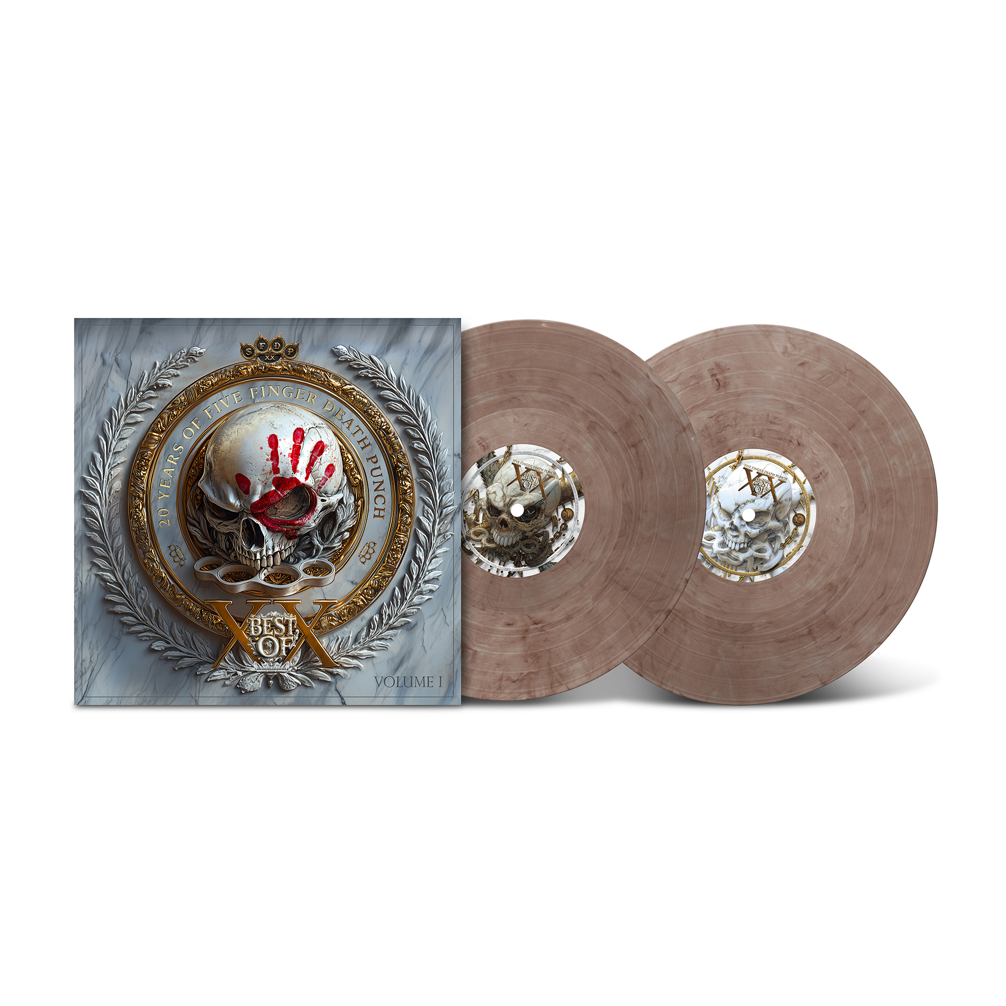 FIVE FINGER DEATH PUNCH ‘BEST OF (VOLUME 1)’ 2LP (Limited Edition – Only 250 Made, Brown Swirl Vinyl)