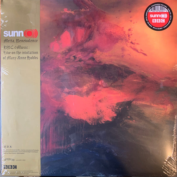 Sunn O))) Metta, Benevolence BBC 6Music: Live on the invitation of Mary Anne Hobbs 2LP Transparent Red